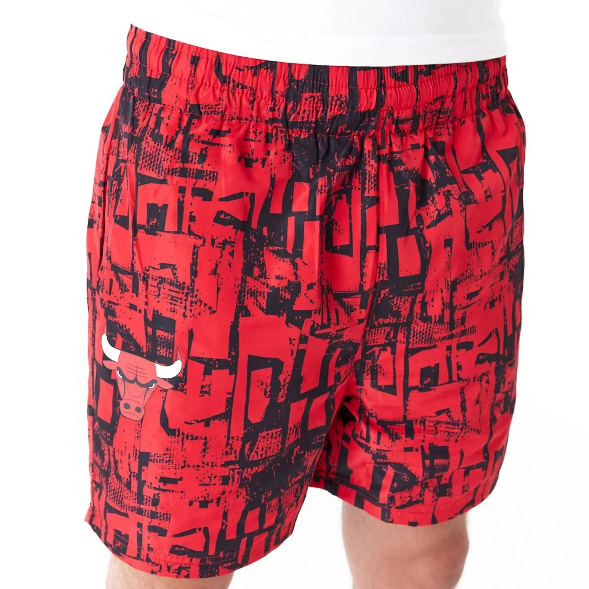 Chicago Bulls NBA All Over Print Red Shorts