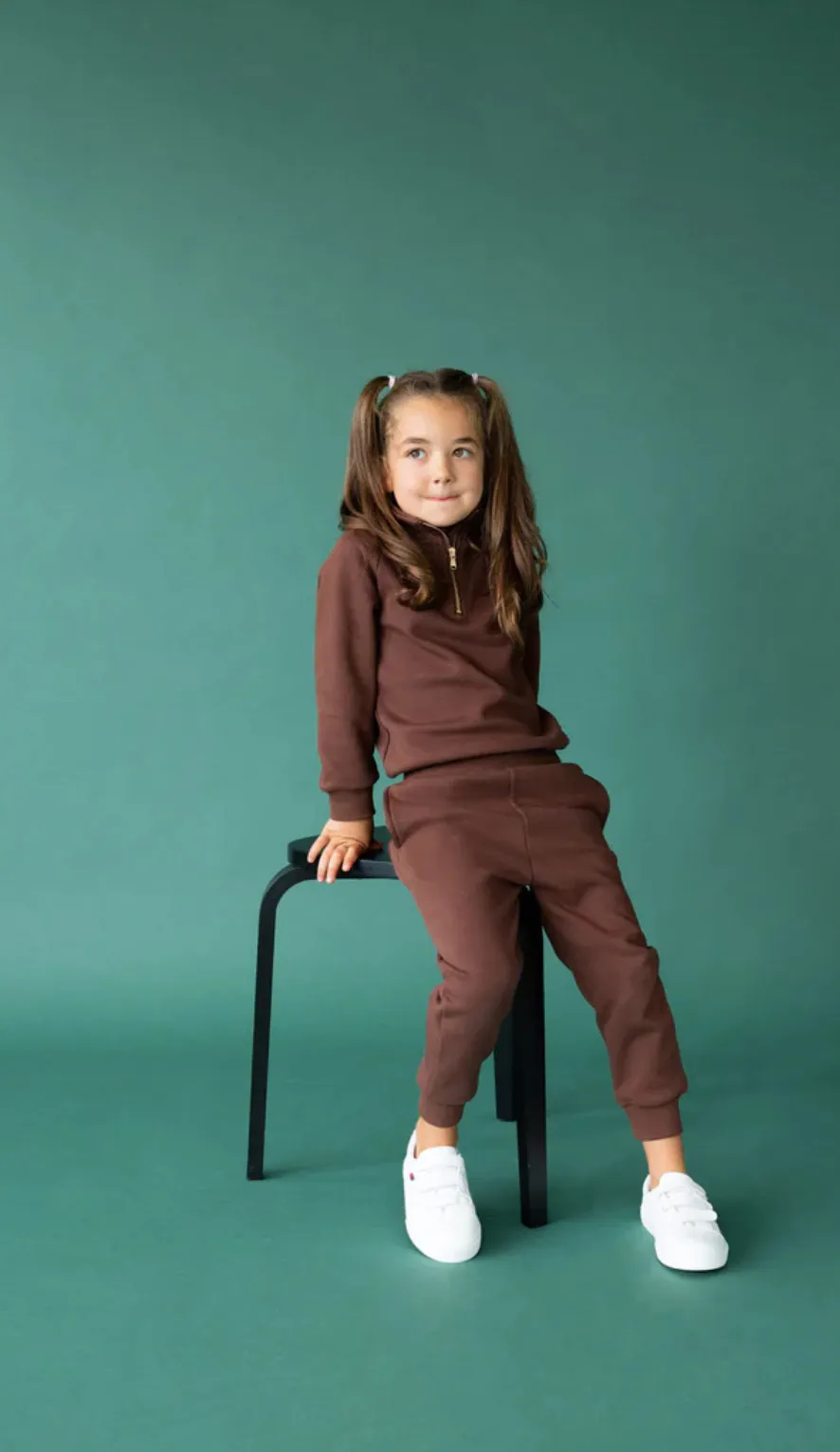 Chocolate Childrens Thick Ribbed Tracksuit (Matching Available)