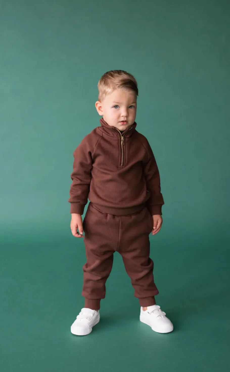 Chocolate Childrens Thick Ribbed Tracksuit (Matching Available)