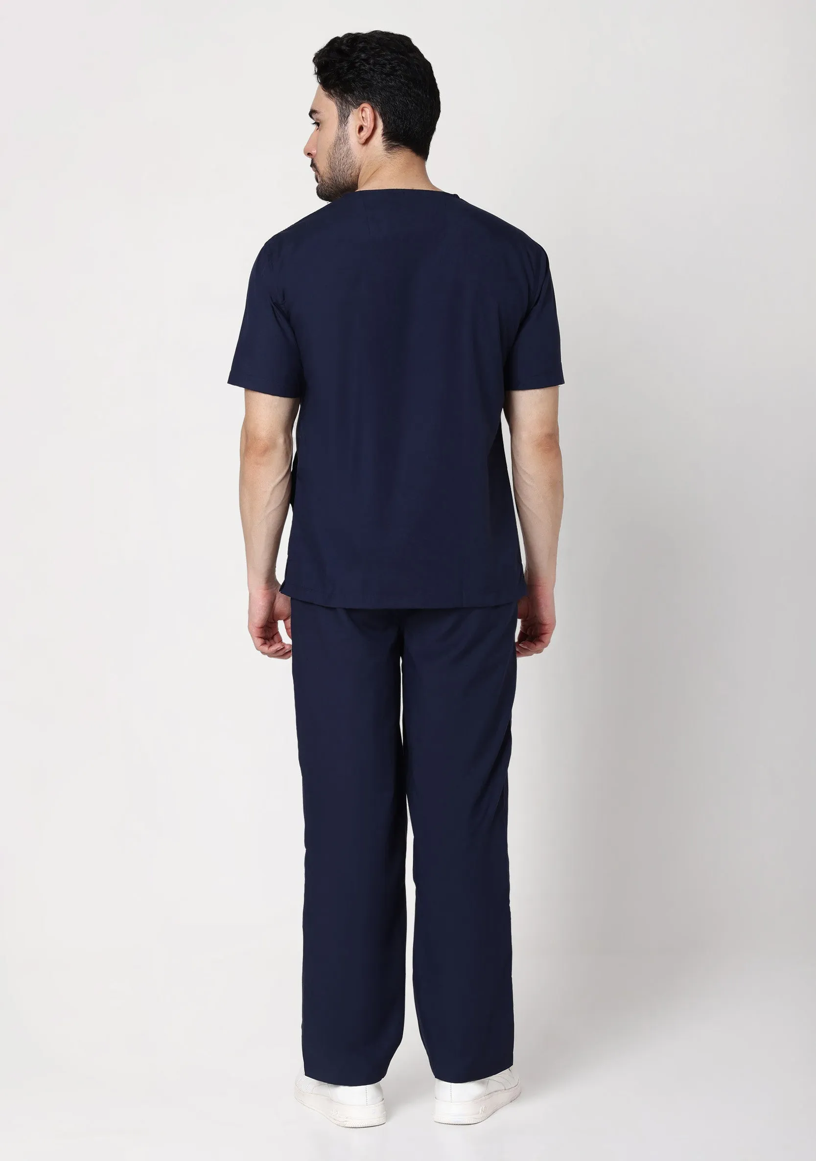 Classic Men's V-Neck (Navy) Scrub