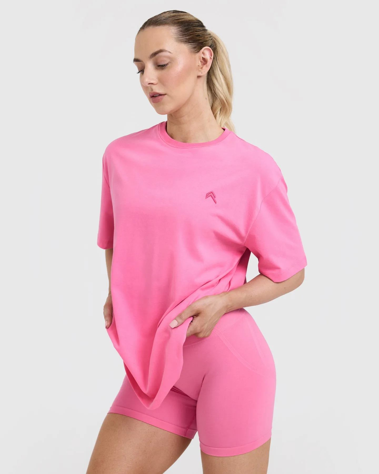 Classic Oversized Lightweight T-Shirt | Peony Pink