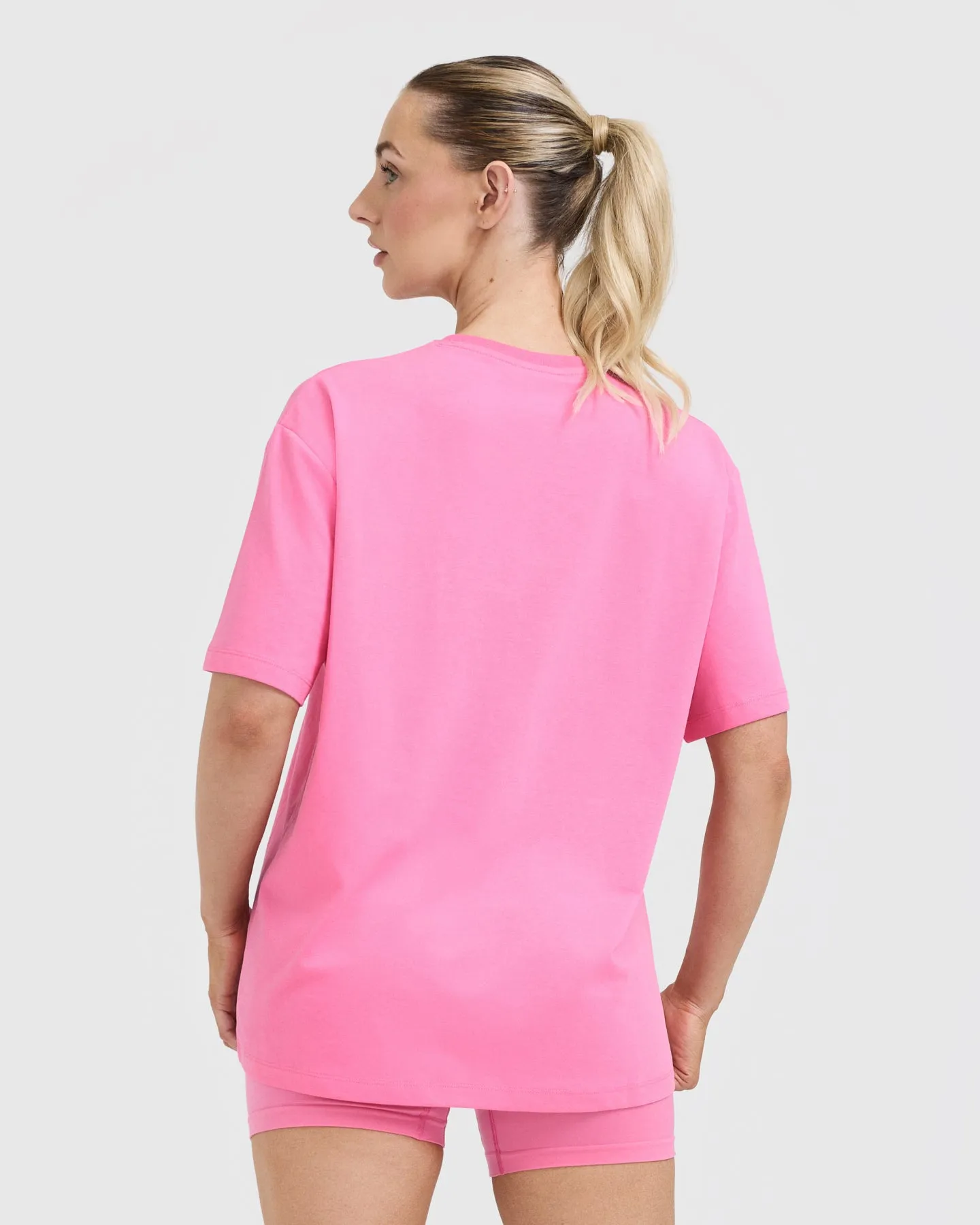 Classic Oversized Lightweight T-Shirt | Peony Pink