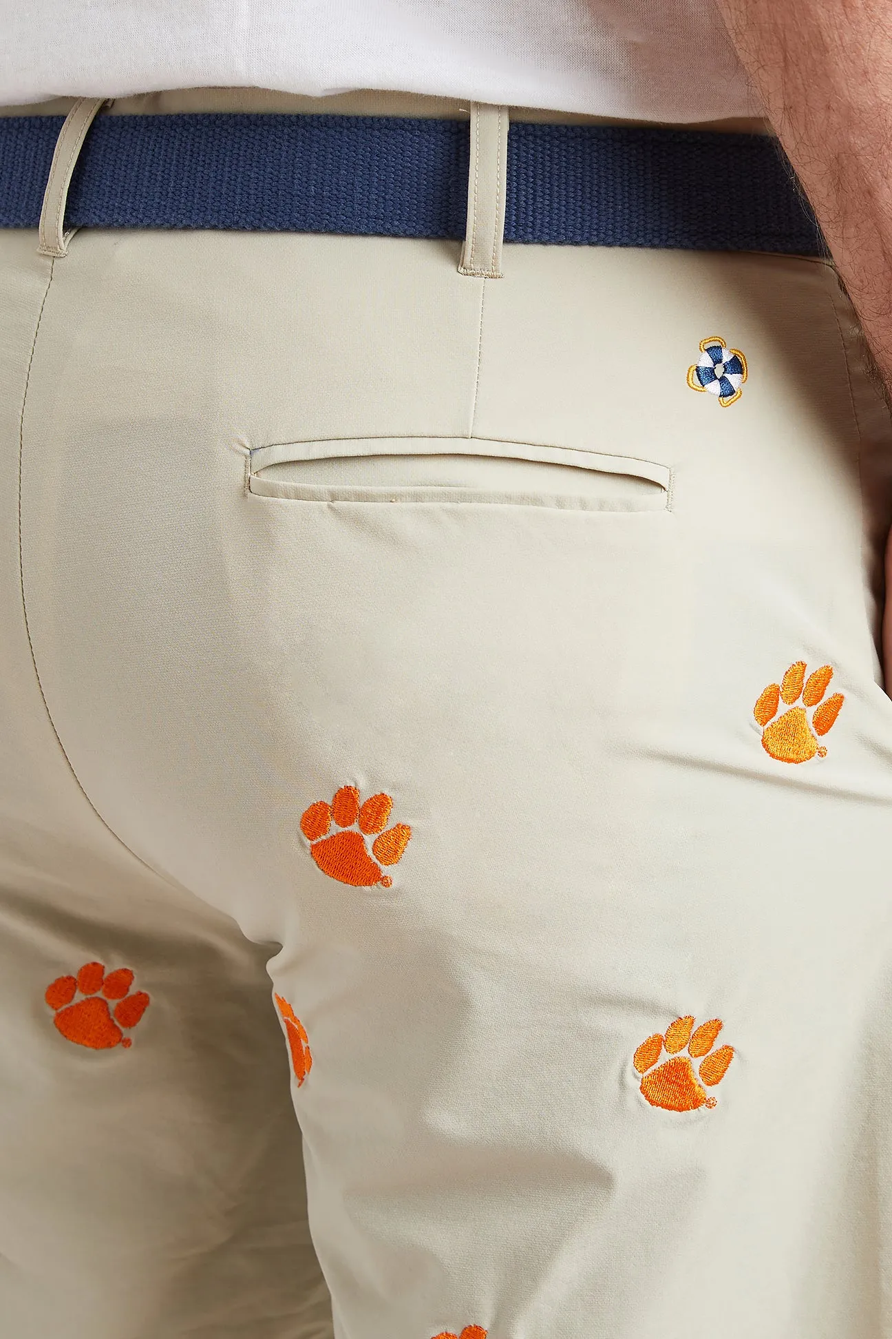 Collegiate ACKformance Short Khaki with Clemson