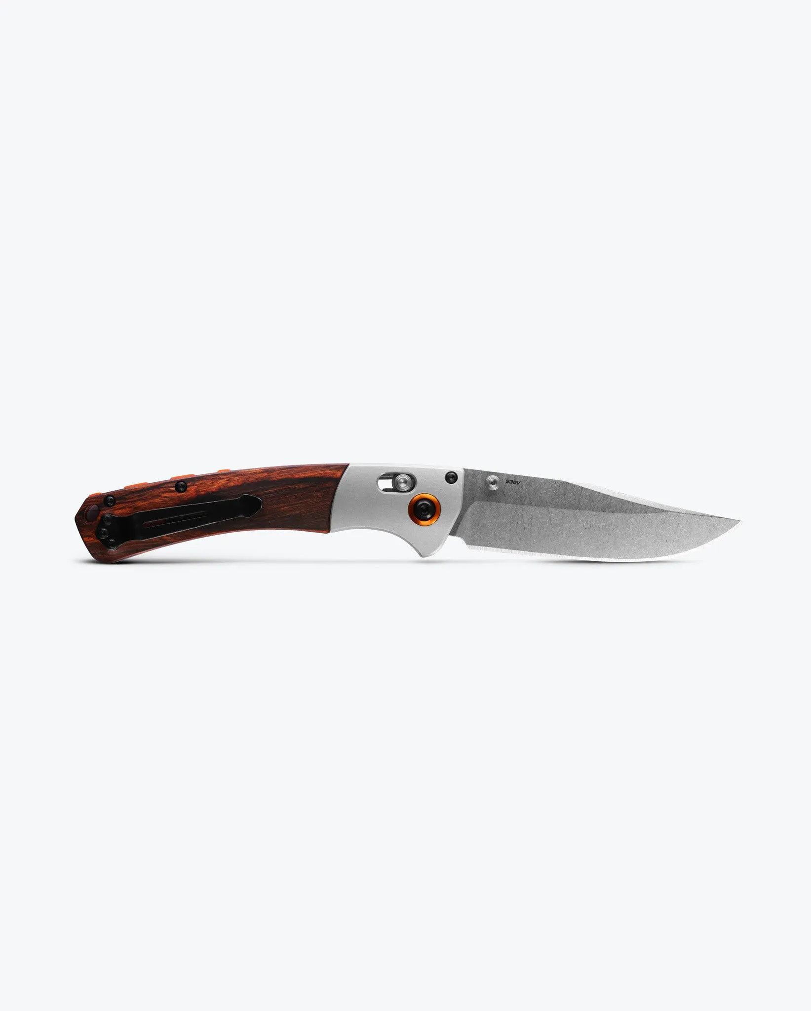 Crooked River | Gray Aluminum & Wood | Clip-point