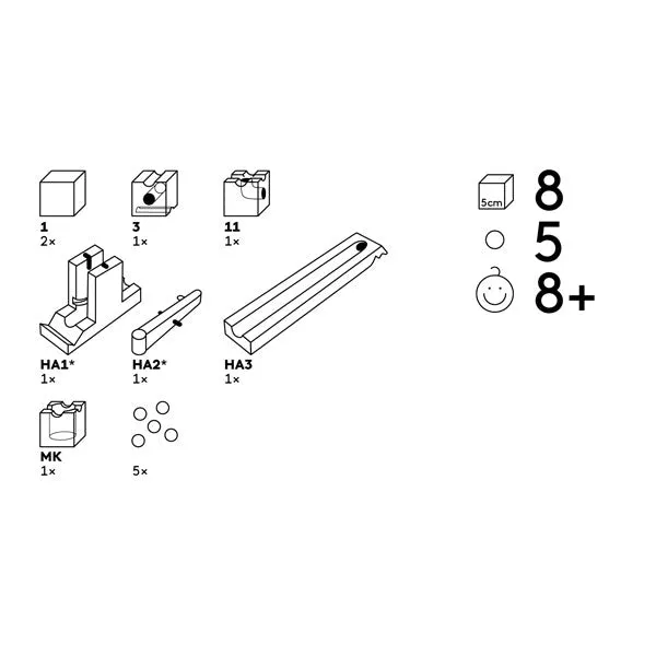 Cuboro Kick Marble Run Extra Set