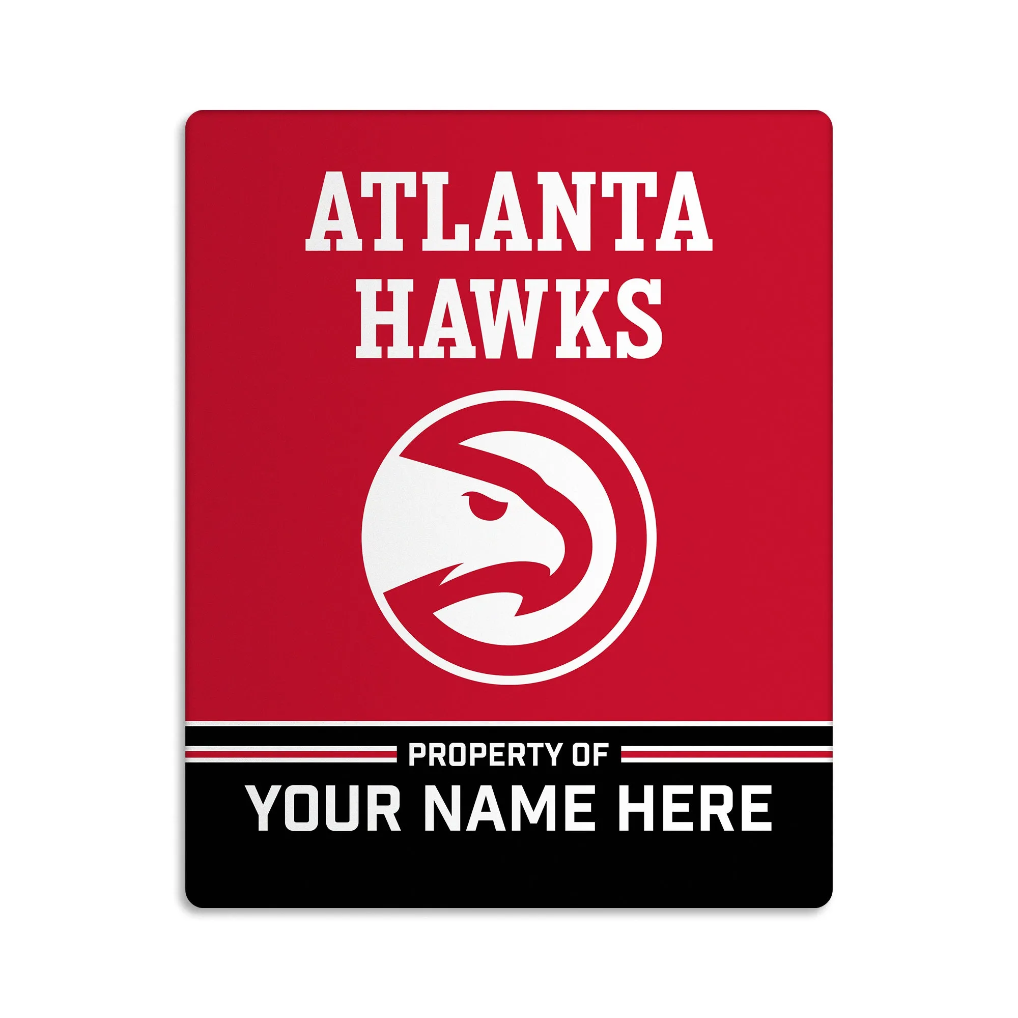 Custom Atlanta Hawks "Property of" Door Sign - 8"x10"