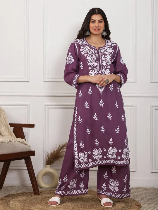 Daniya Premium Chikankari Modal Co-ord Sets