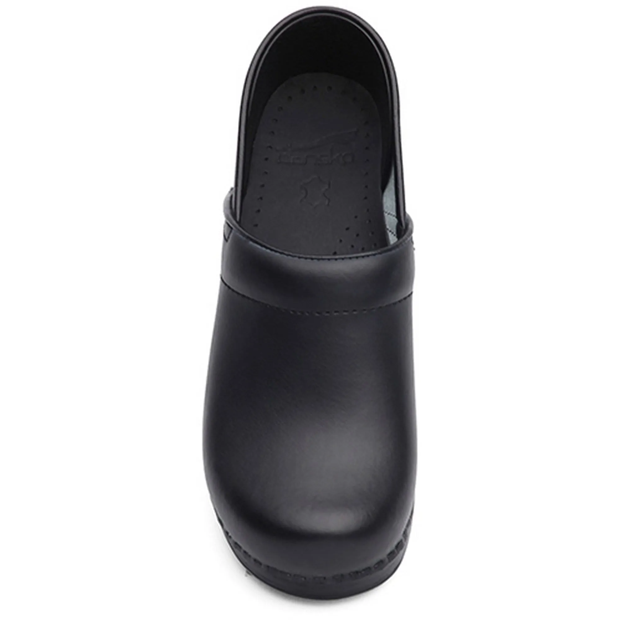 DANSKO WIDE Professional Black Box Leather Clogs