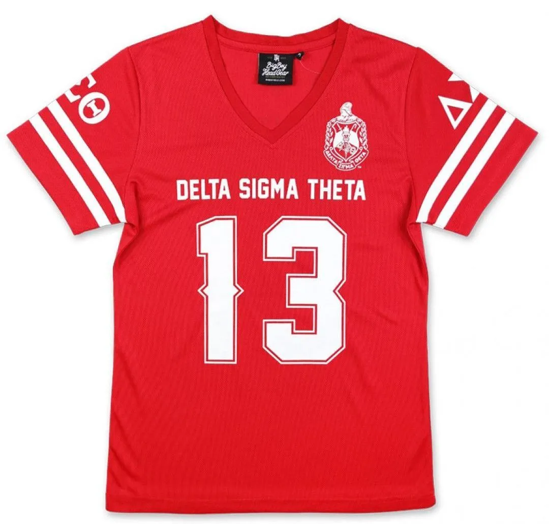 Delta Sigma Theta M1 Football Jersey Tee Red