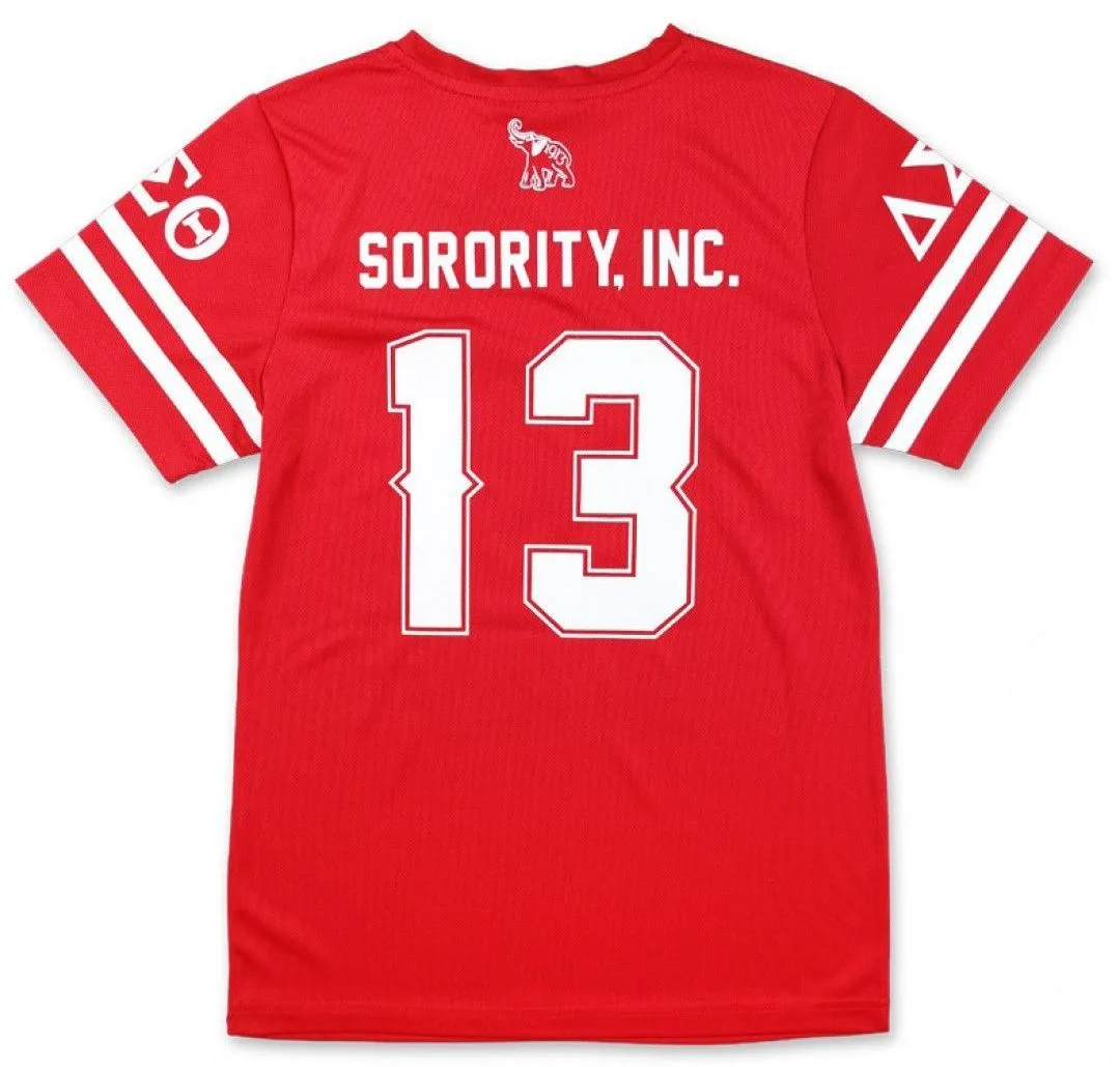 Delta Sigma Theta M1 Football Jersey Tee Red