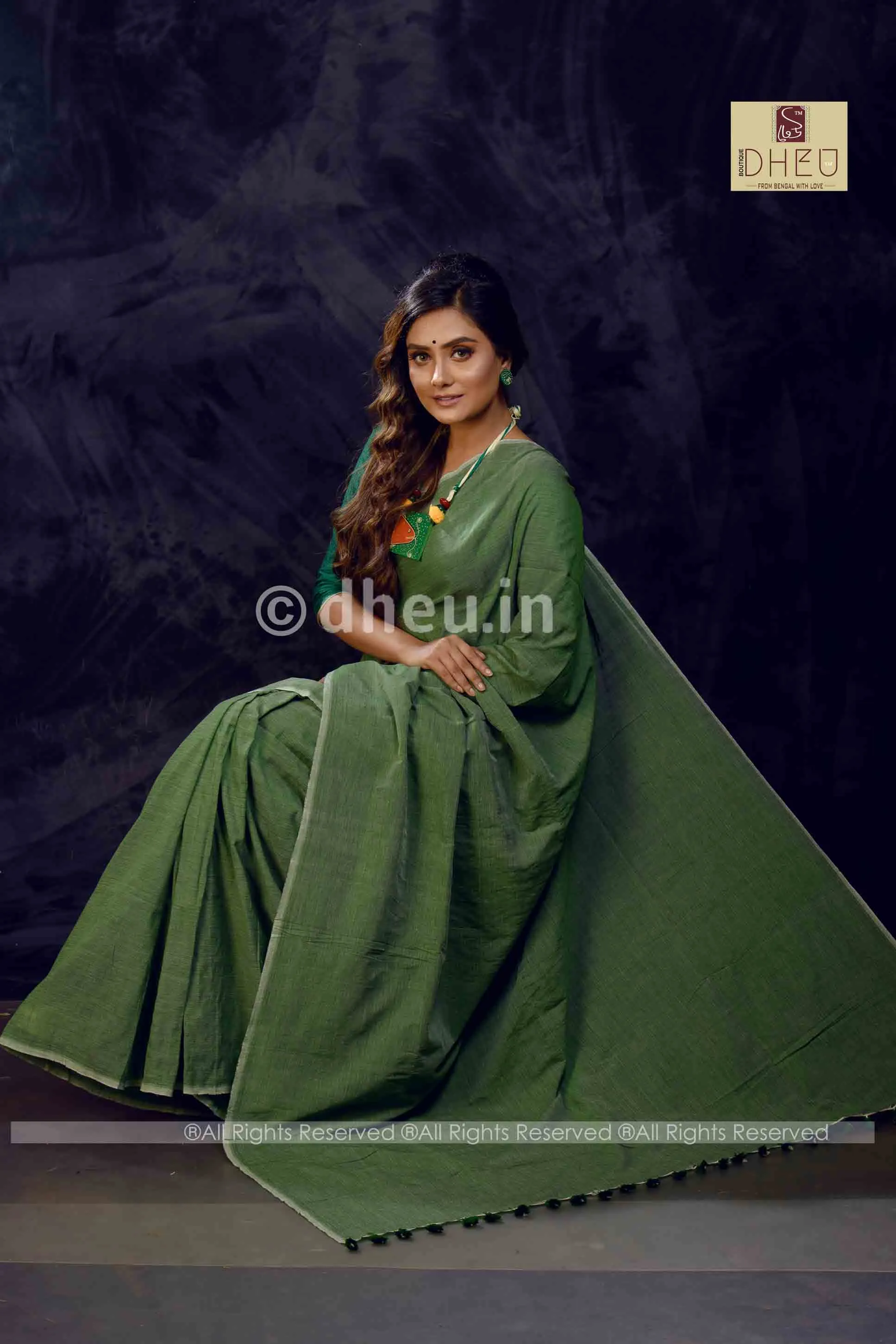 Dilli Darbar-Handloom Khadi Cotton Saree