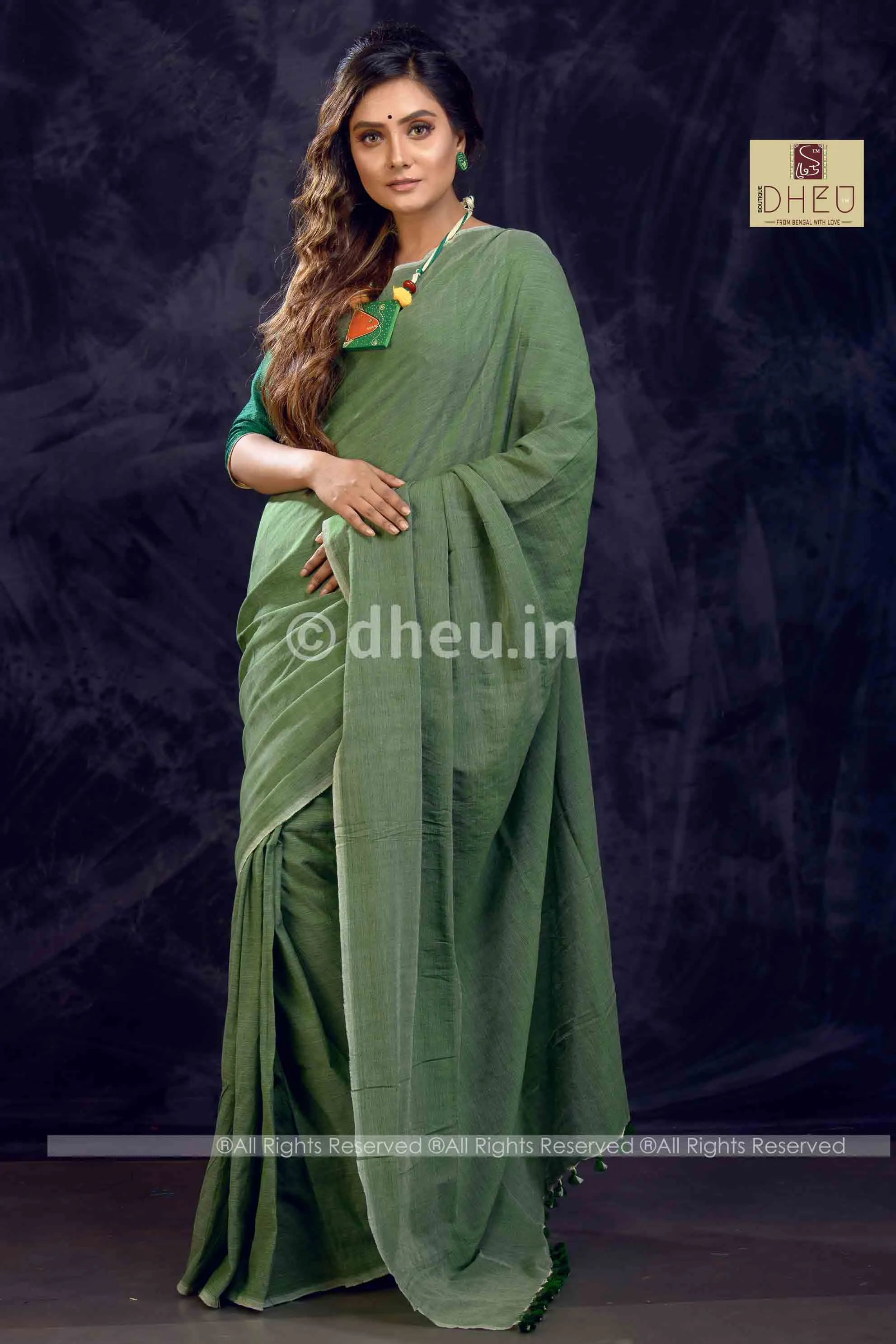 Dilli Darbar-Handloom Khadi Cotton Saree