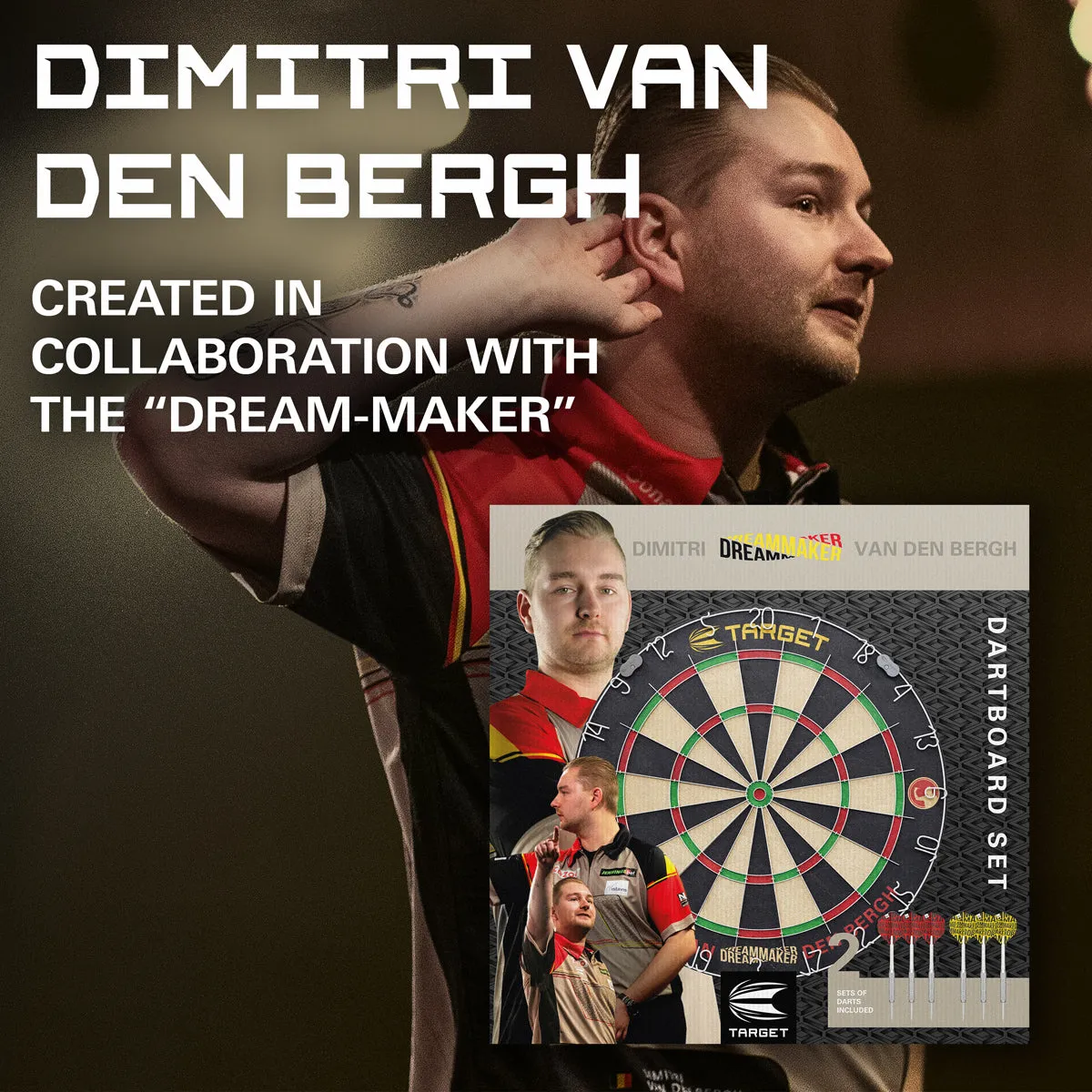 Dimitri Van Den Bergh Dartboard Set by Target