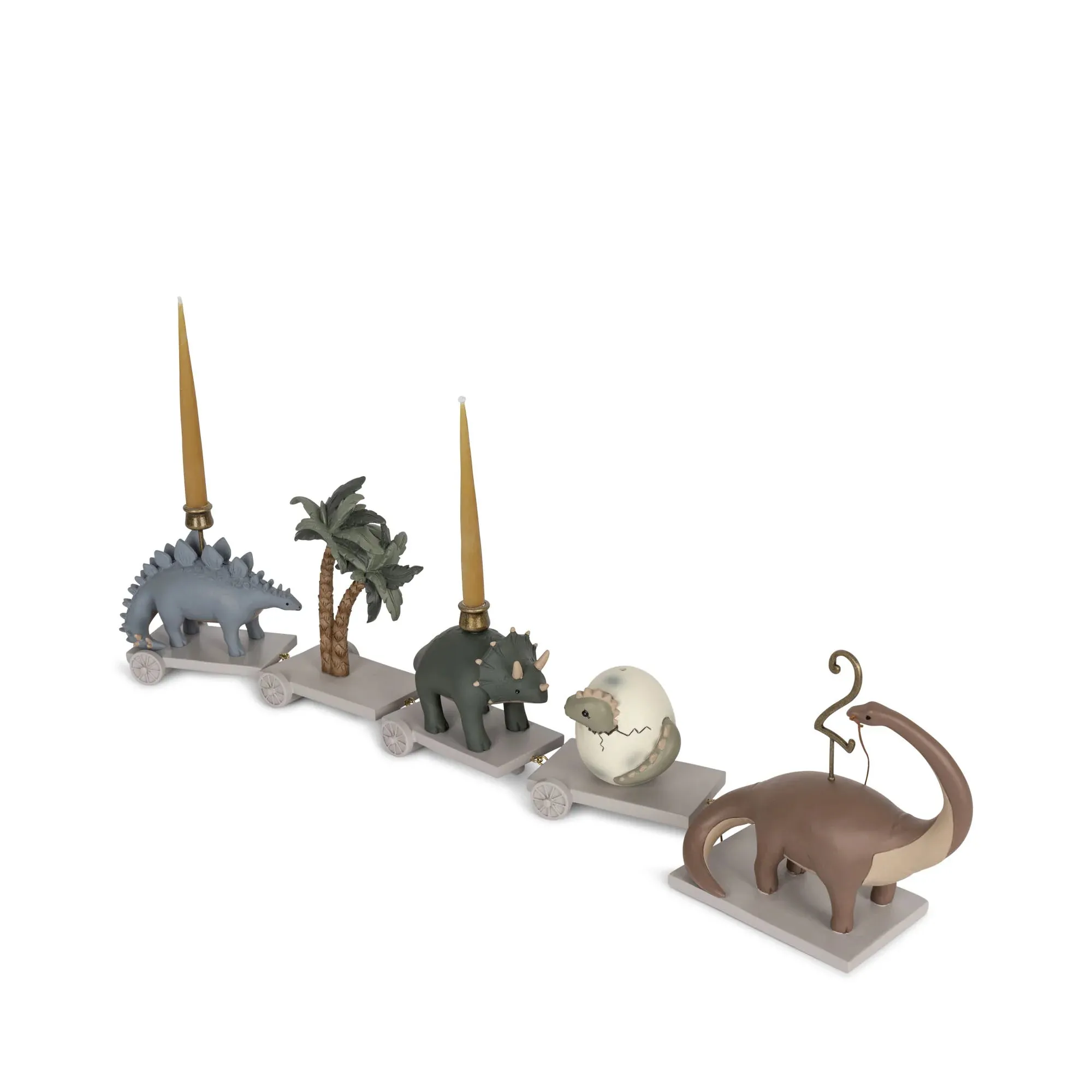 Dinosaur Birthday Train With Beeswax Candles