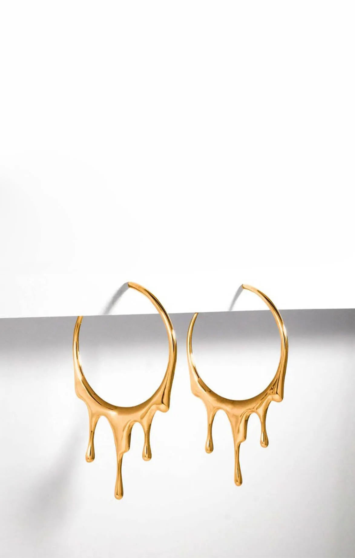 Dripping Effect Hoop Earrings