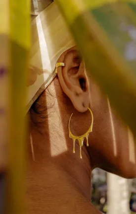 Dripping Effect Hoop Earrings