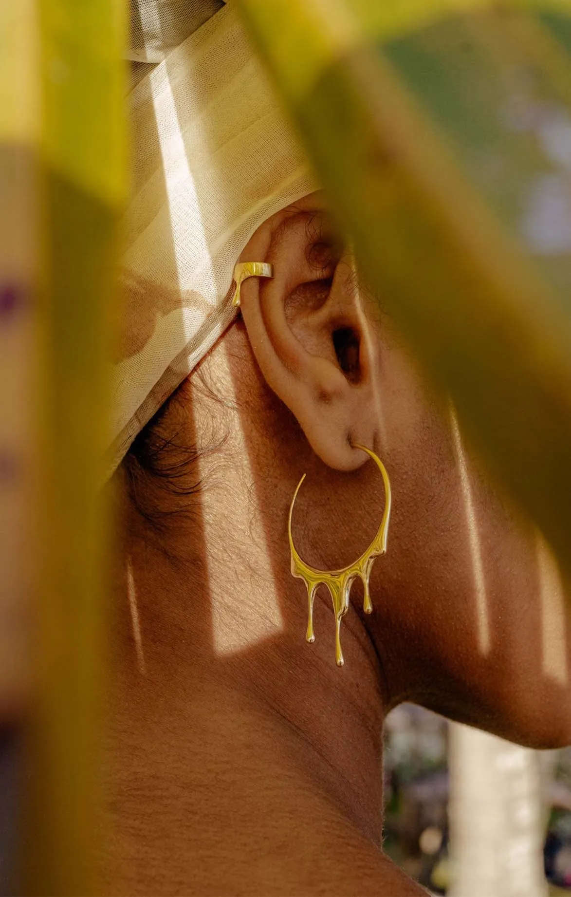 Dripping Effect Hoop Earrings