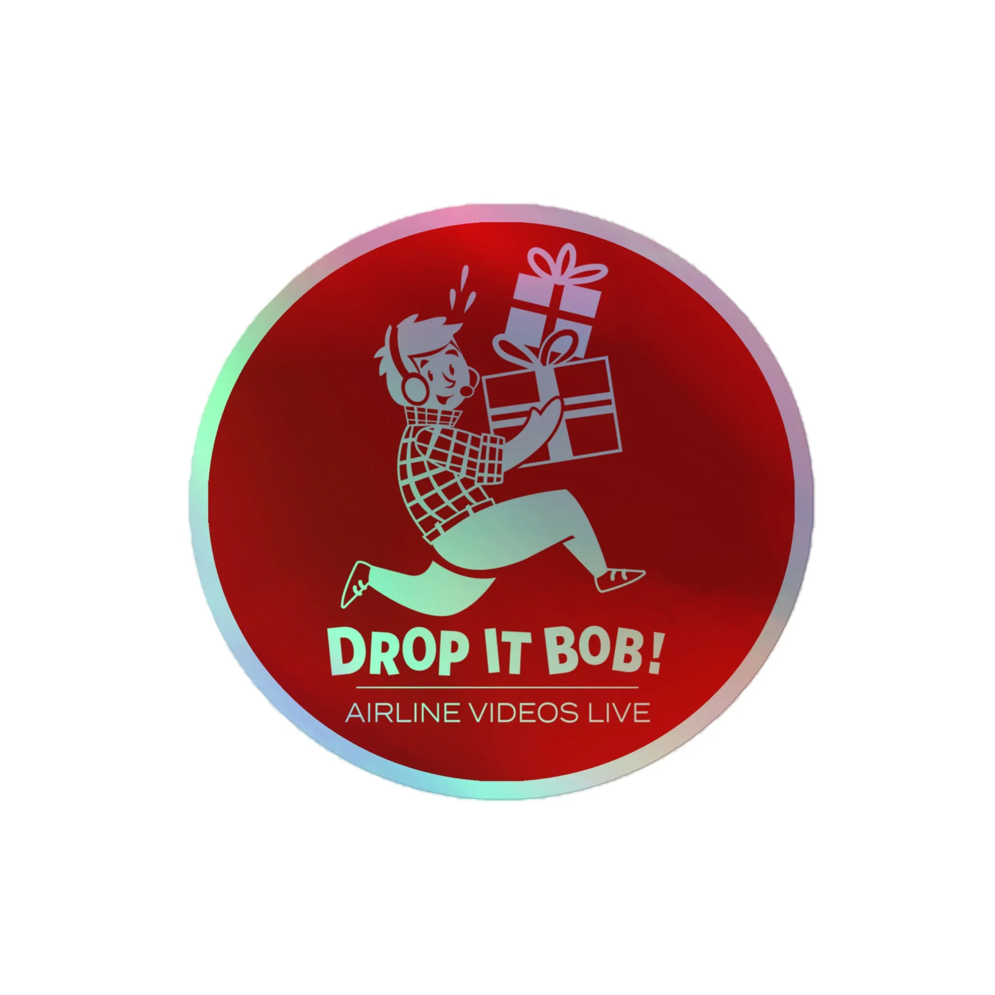 DROP IT BOB (RED) Holographic stickers