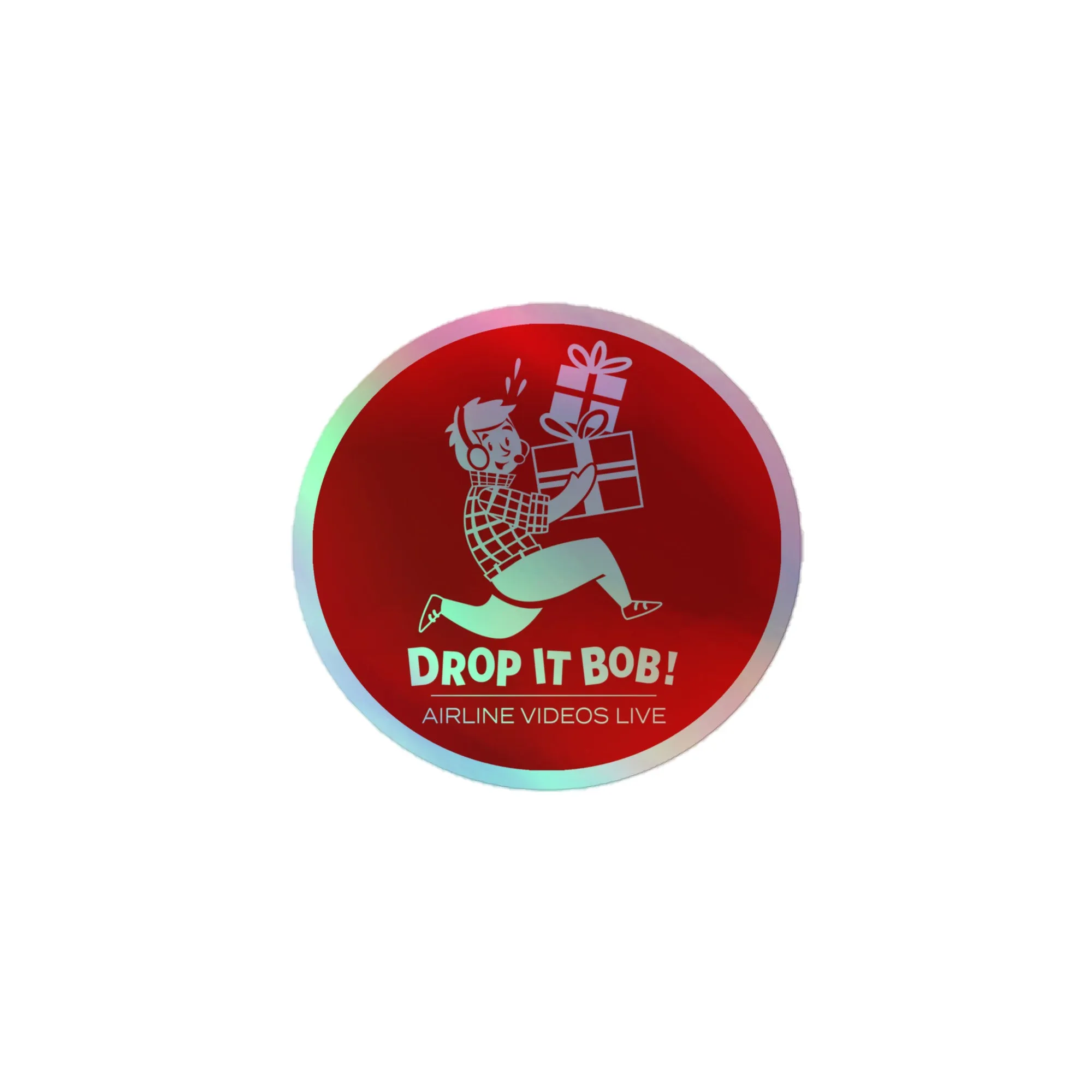 DROP IT BOB (RED) Holographic stickers