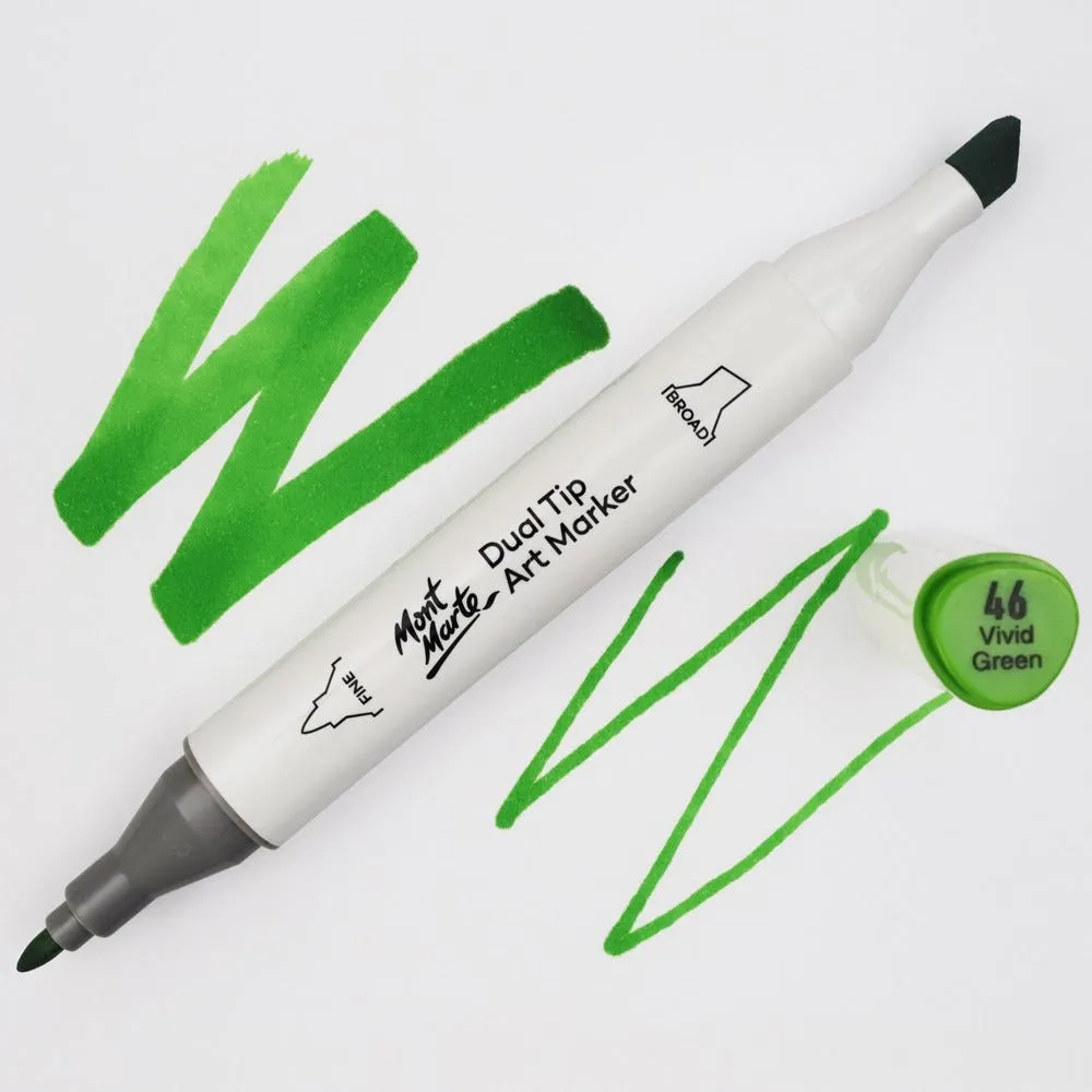 Dual Tip Art Marker Premium - Vivid Green 46