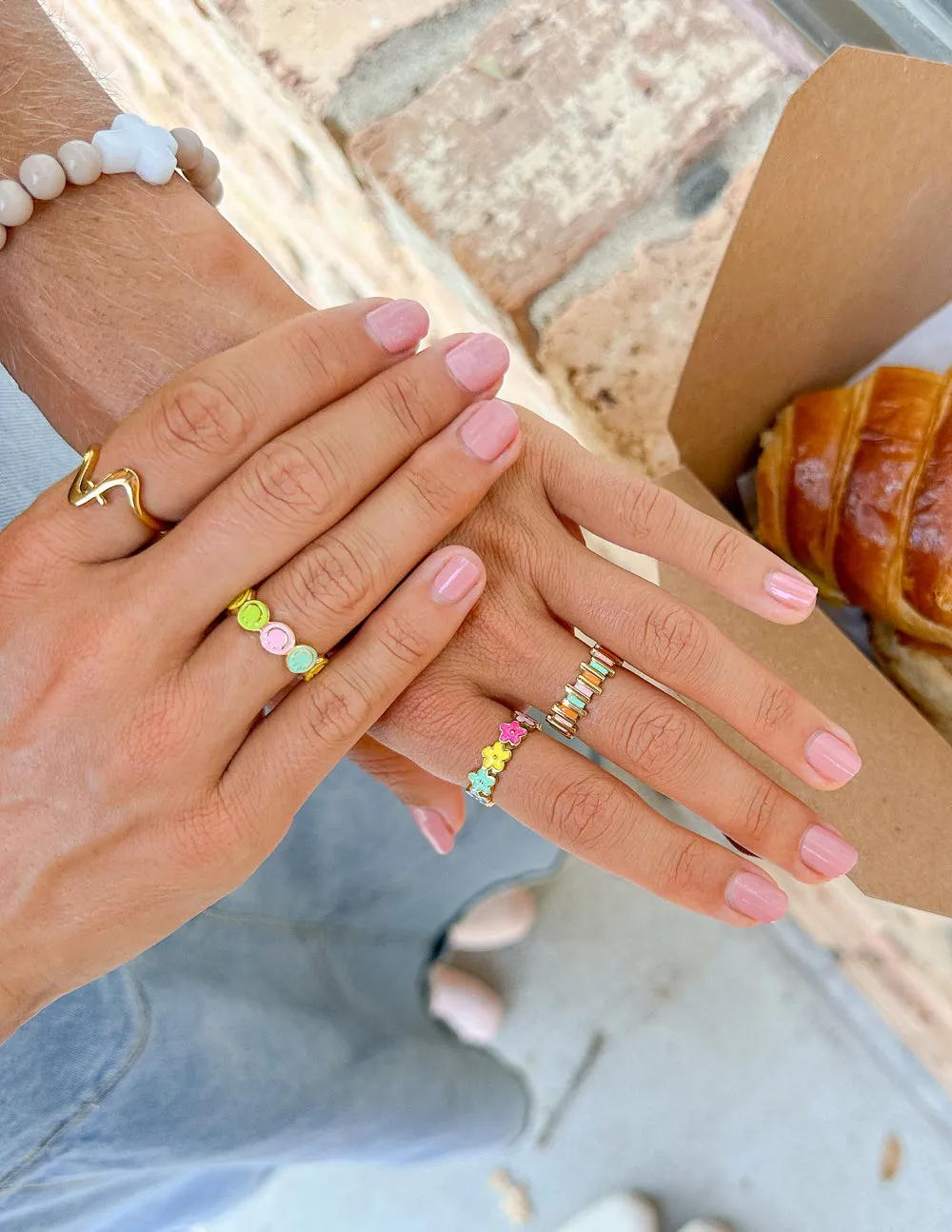 Floral Enamel Ring