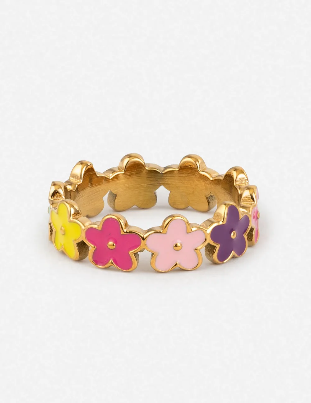 Floral Enamel Ring