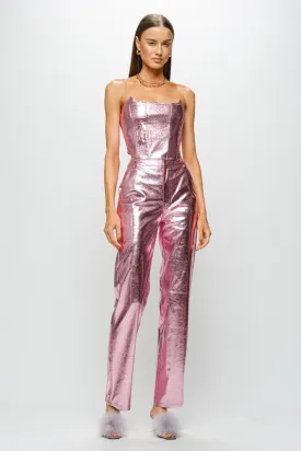 GAIA METALLIC BUSTIER TOP