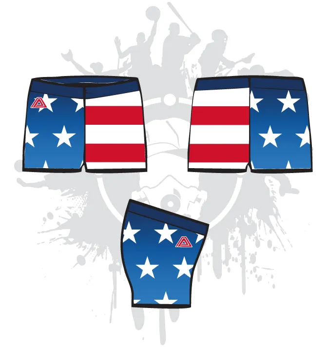 God Bless America Women's Compression Shorts