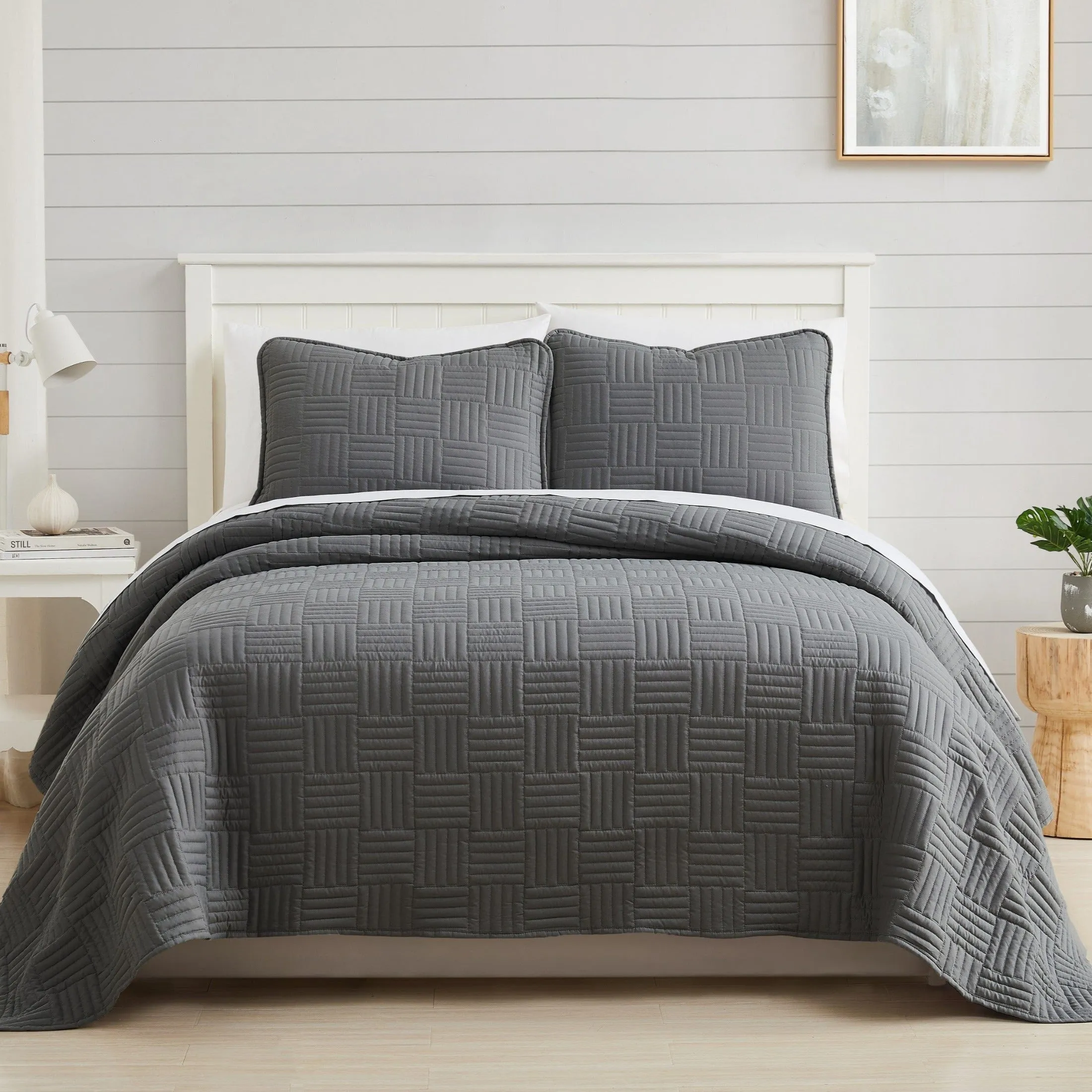 Grid Oversized Quilt Set