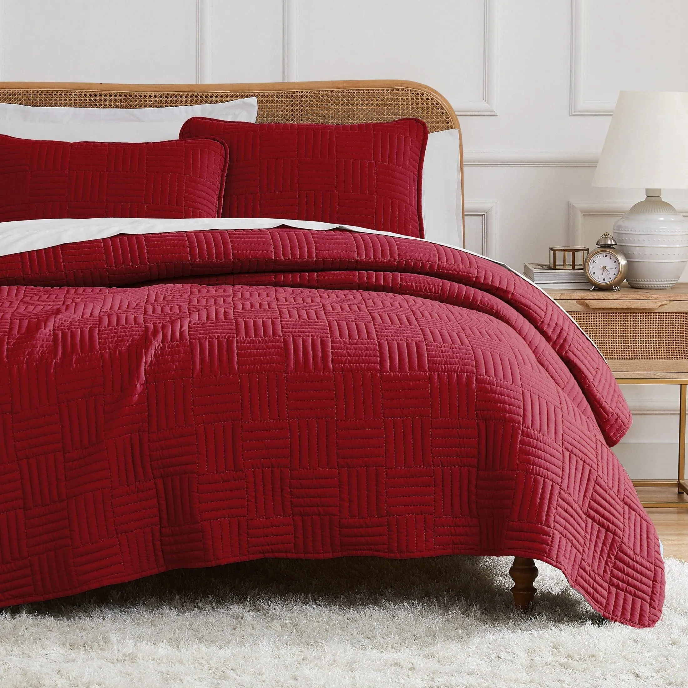 Grid Oversized Quilt Set