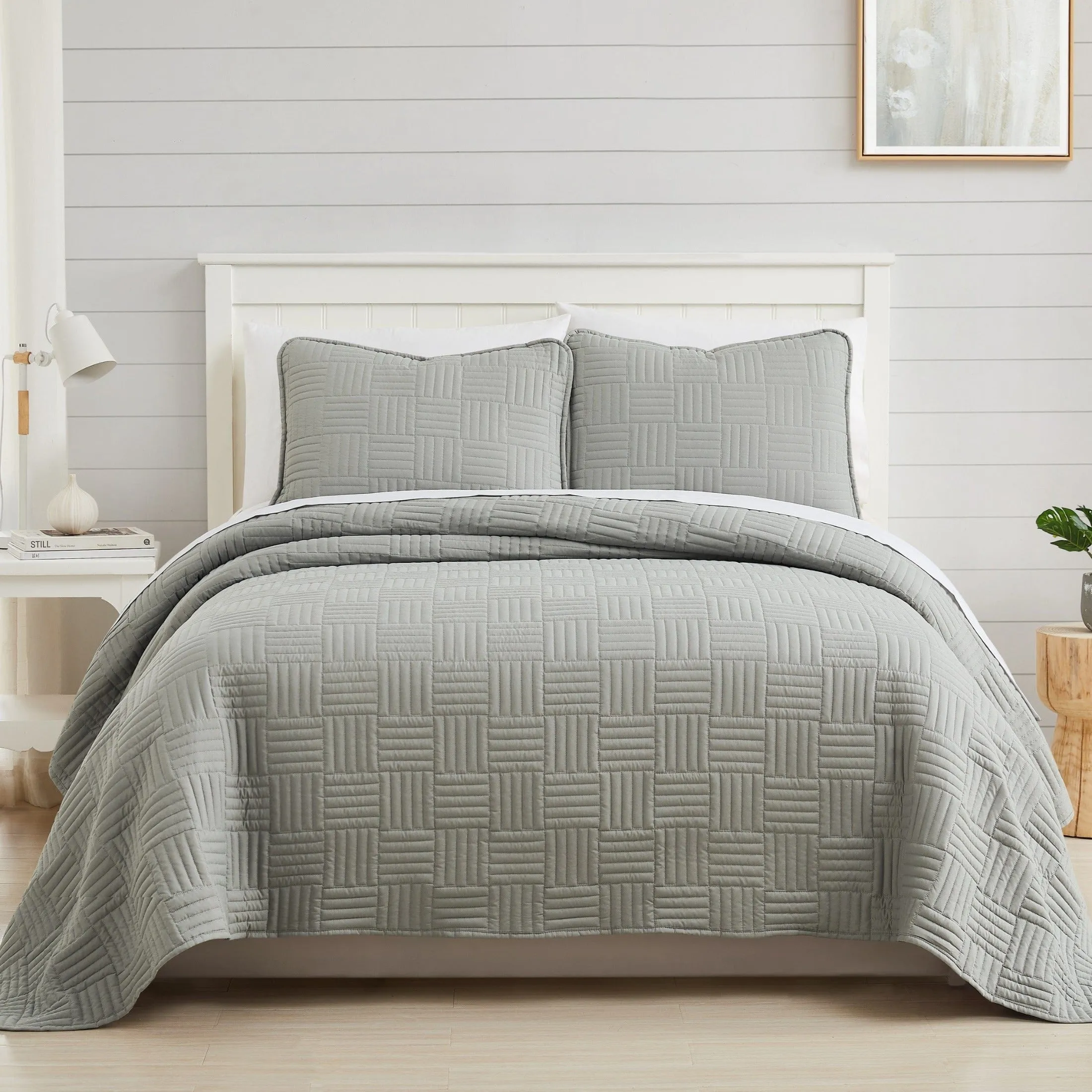 Grid Oversized Quilt Set