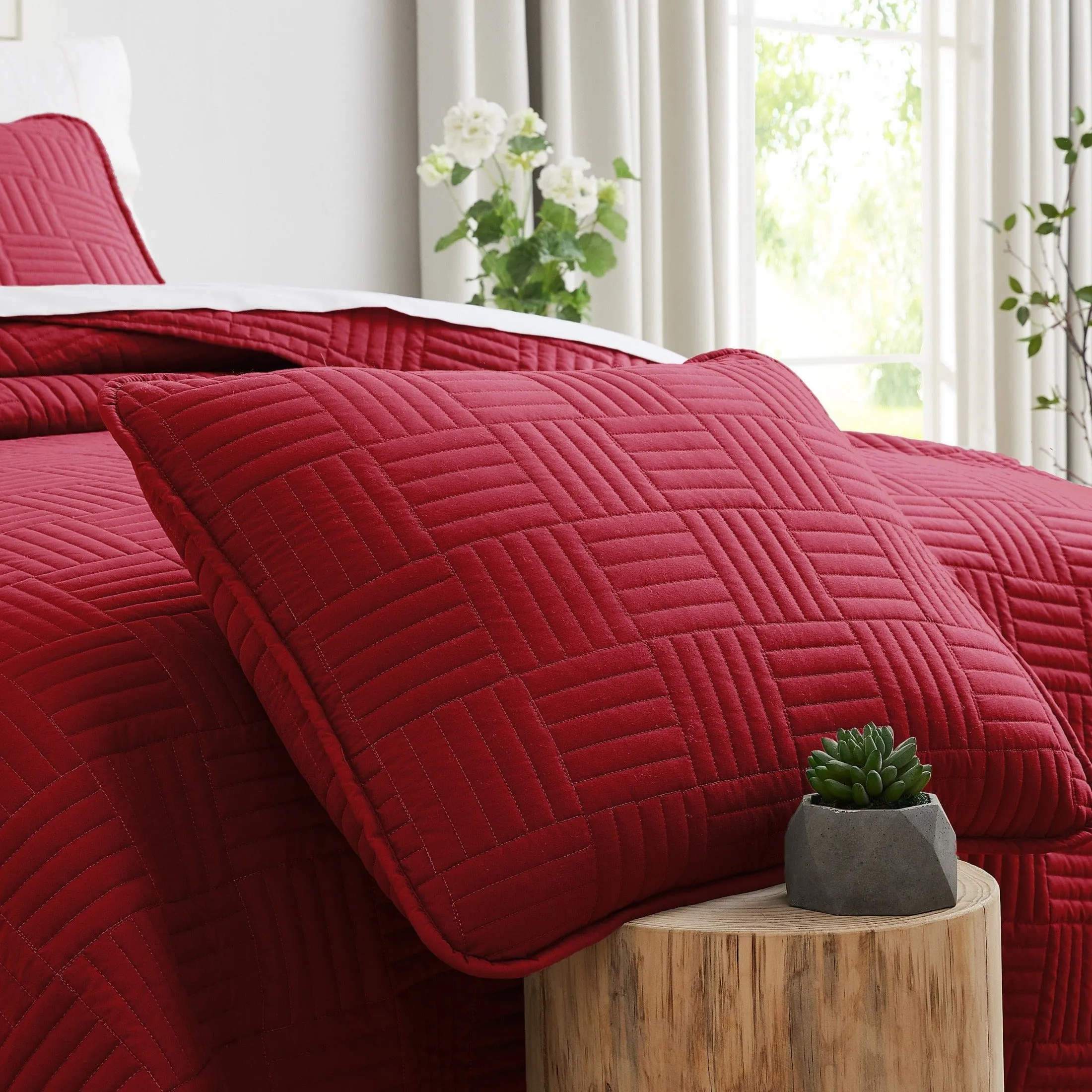 Grid Oversized Quilt Set