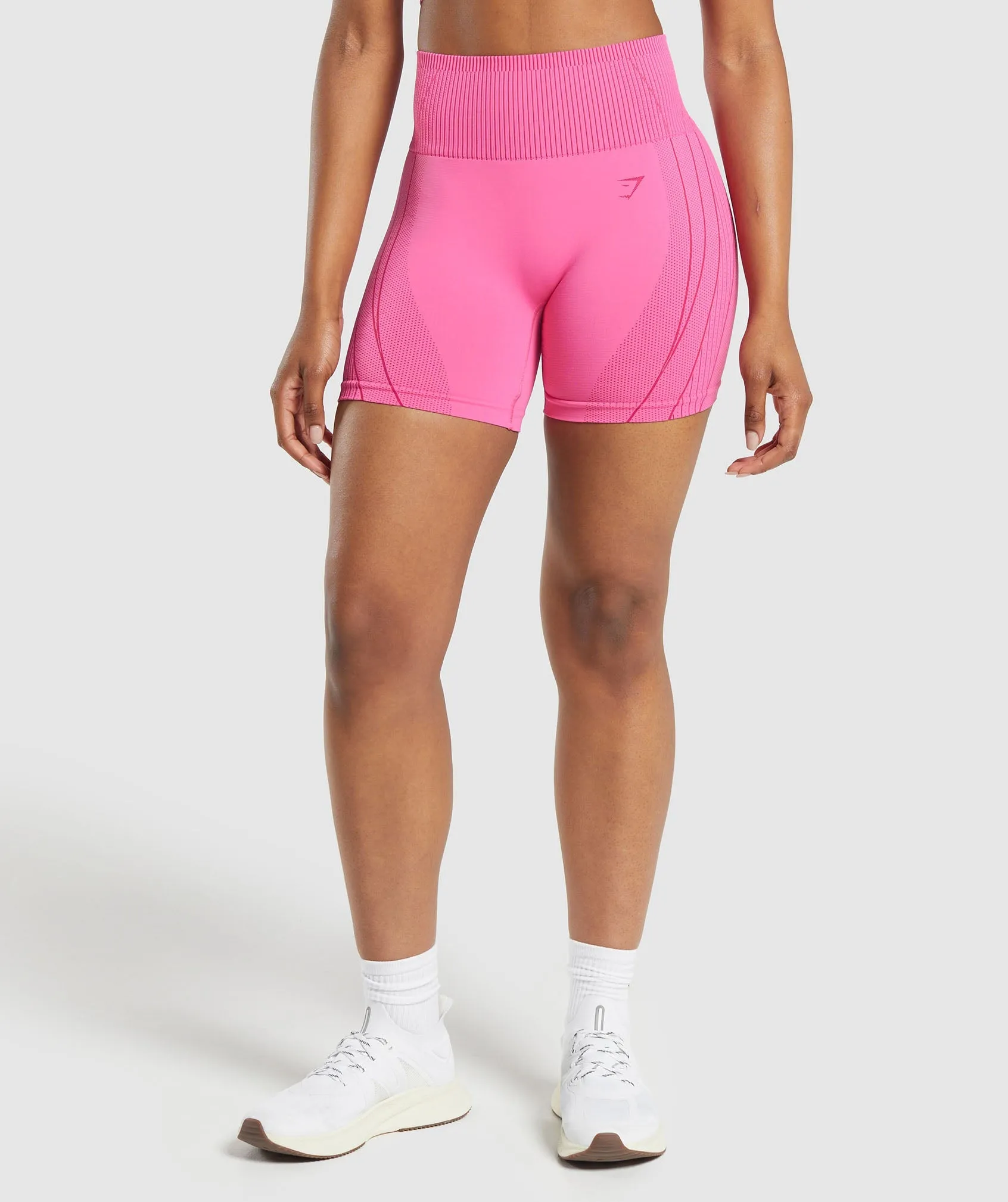 Gymshark Contour Heart Seamless Shorts - Fetch Pink/Punk Pink