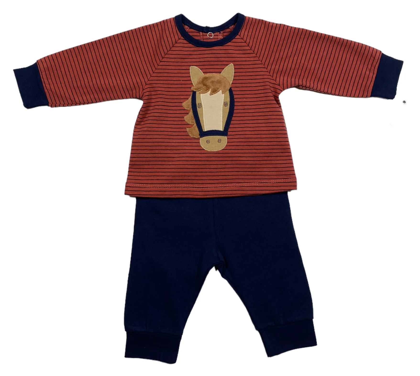 Horse Applique Boys Jogger Set