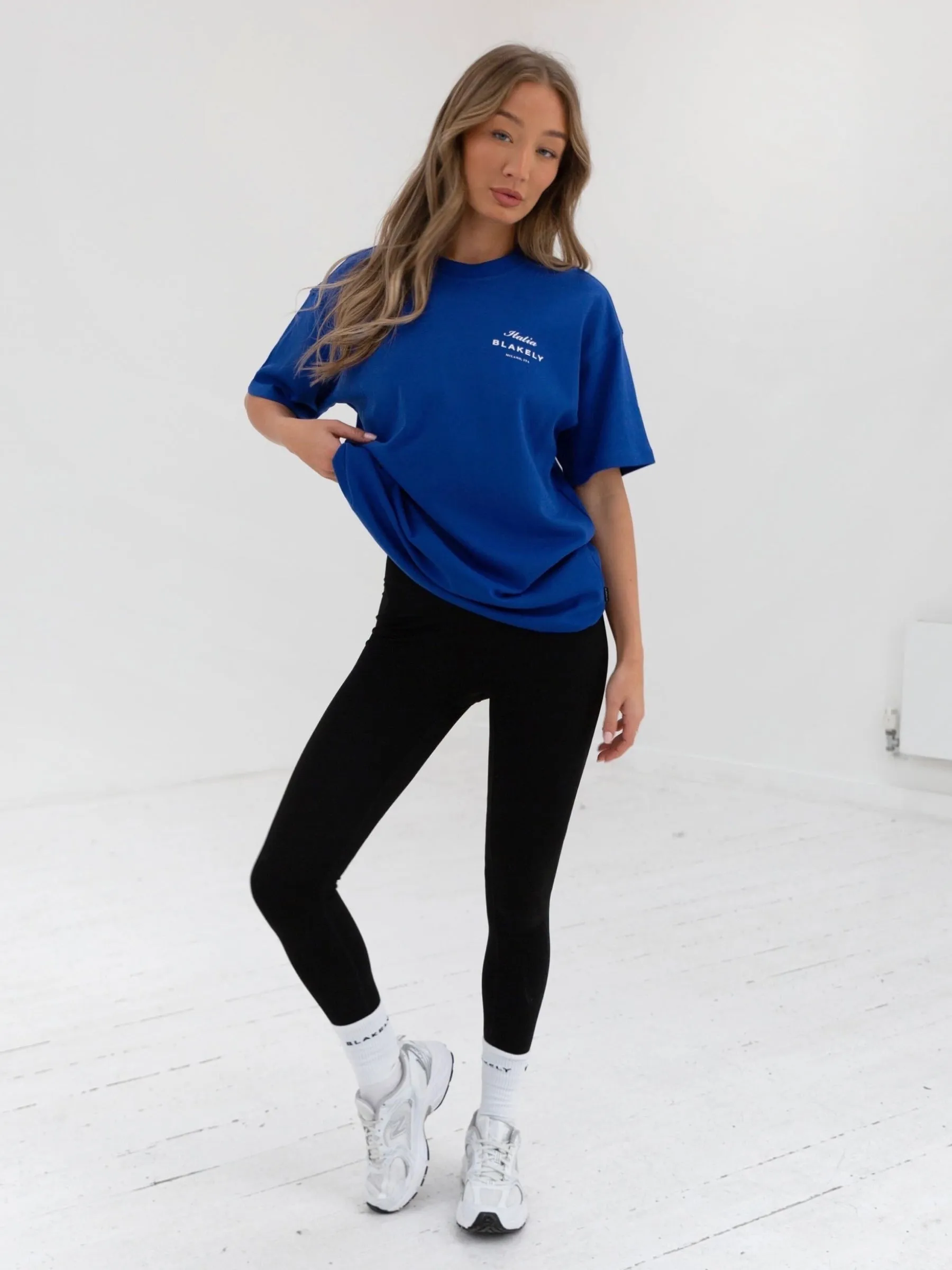 Italia Oversized T-Shirt - Cobalt Blue