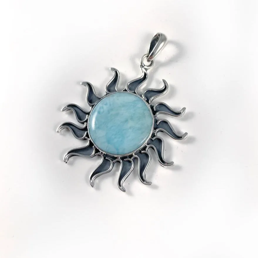 Larimar & Sterling Silver Pendant