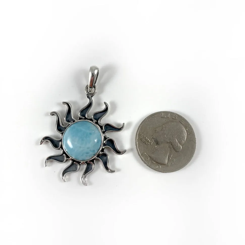 Larimar & Sterling Silver Pendant