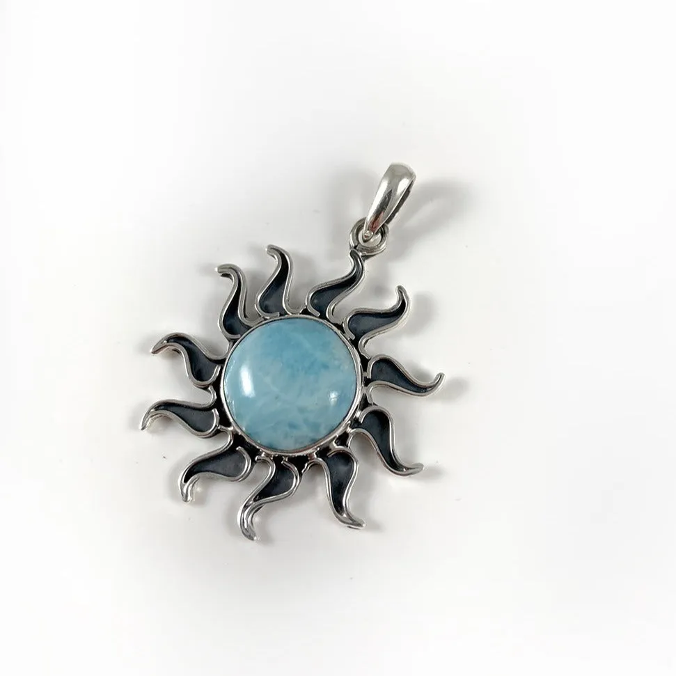 Larimar & Sterling Silver Pendant