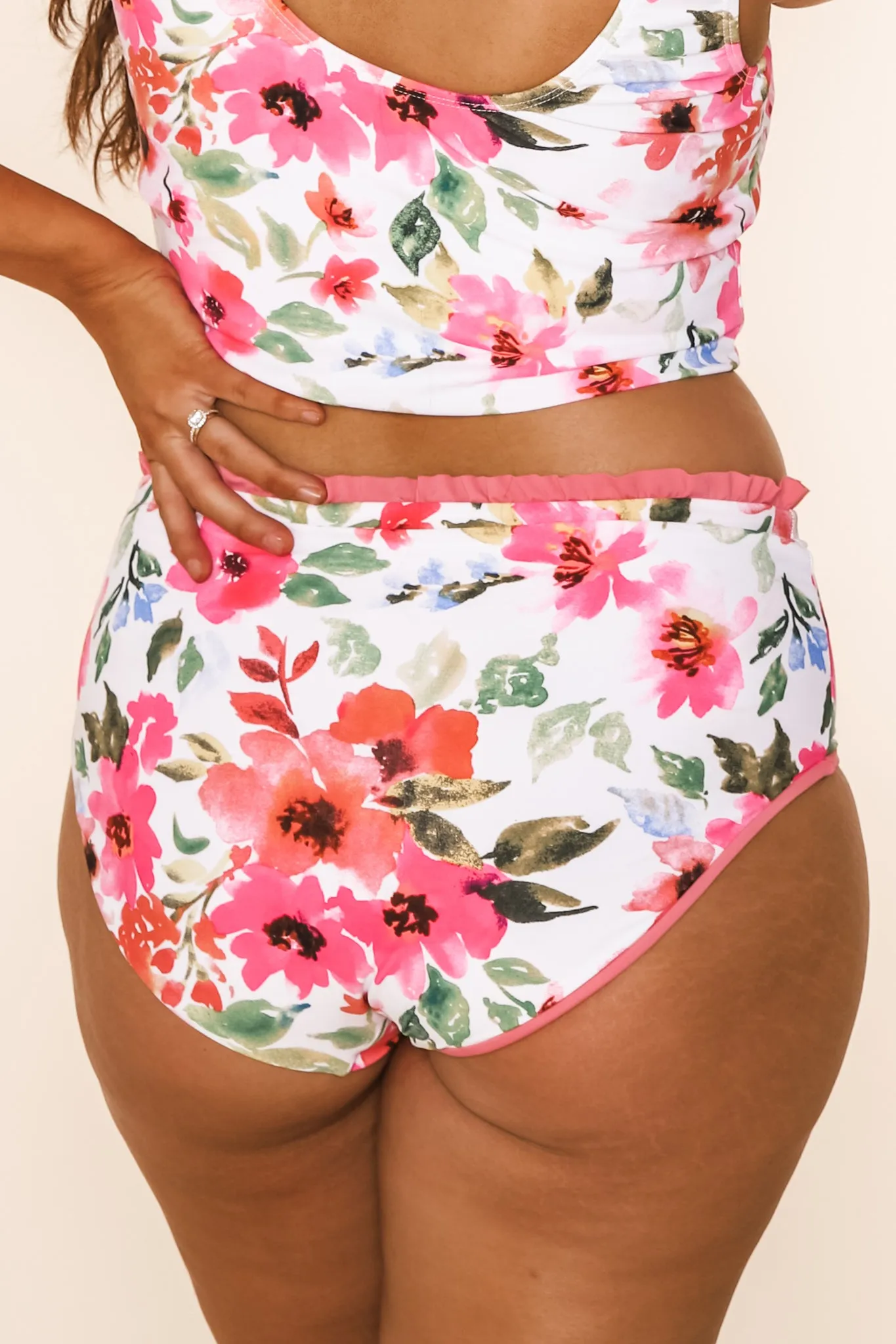 Lush Reversible Bottoms | Watermelon/Floral | Final Sale