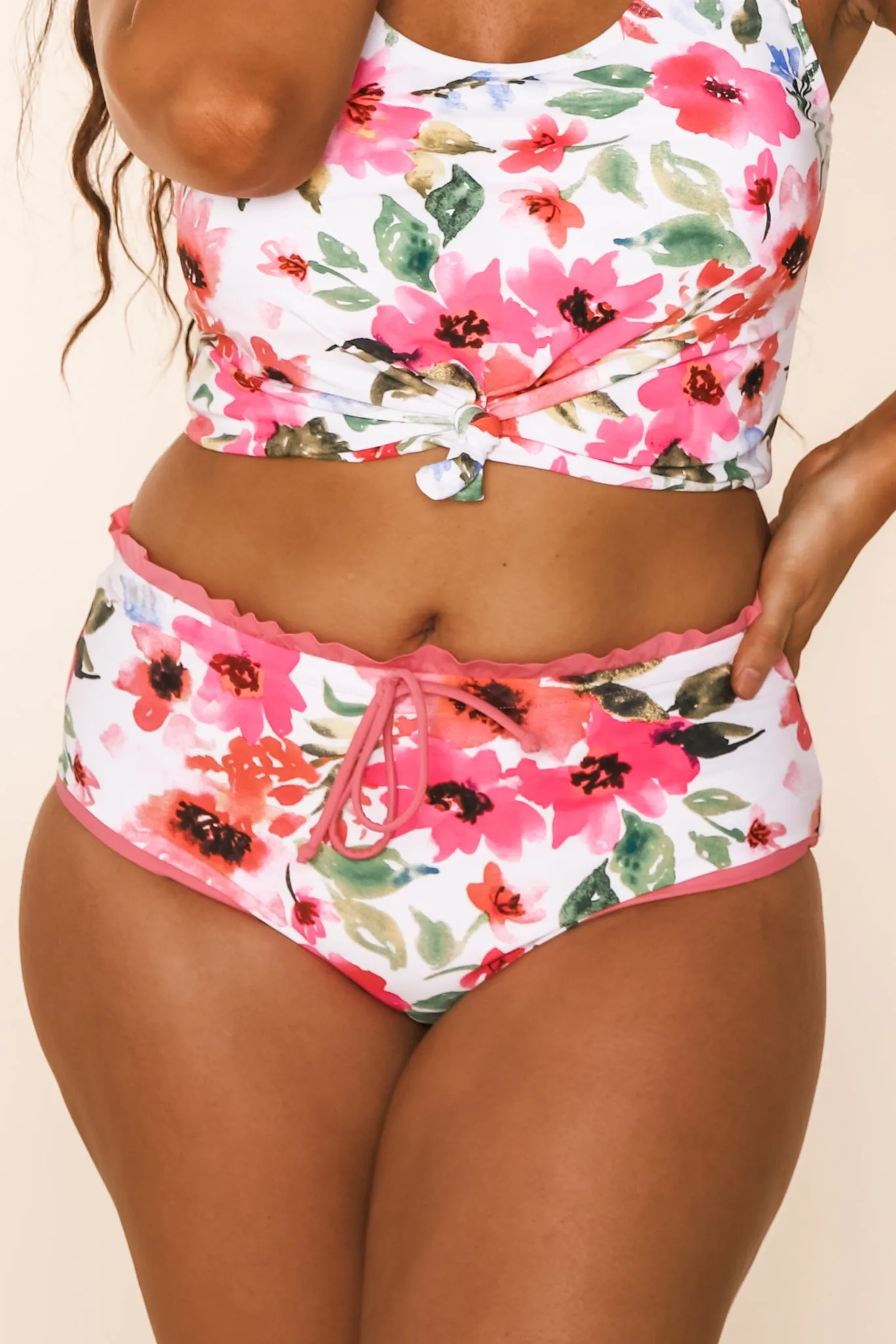 Lush Reversible Bottoms | Watermelon/Floral | Final Sale