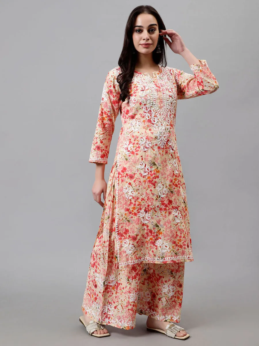 Maira Floral Chikankari Mulmul Co-ord Sets