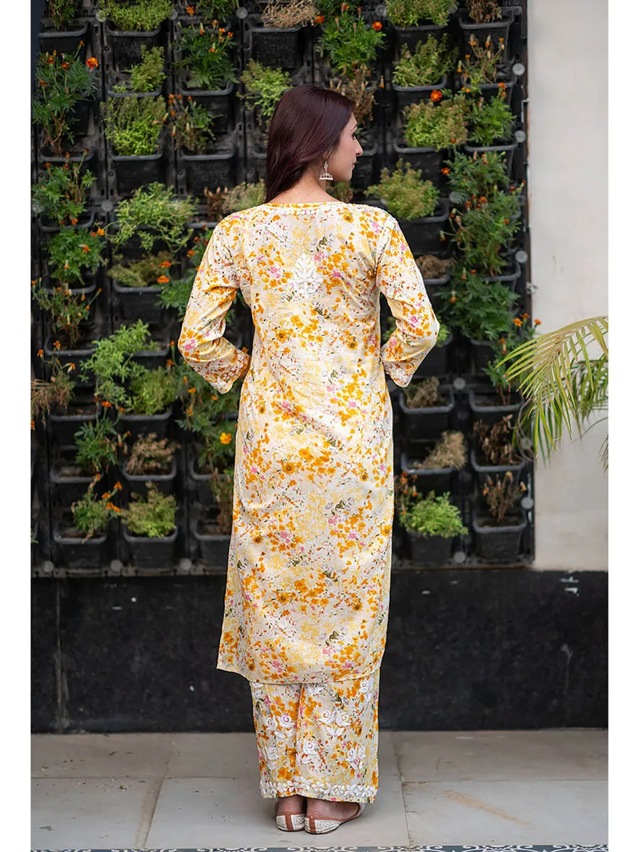 Maira Floral Chikankari Mulmul Co-ord Sets