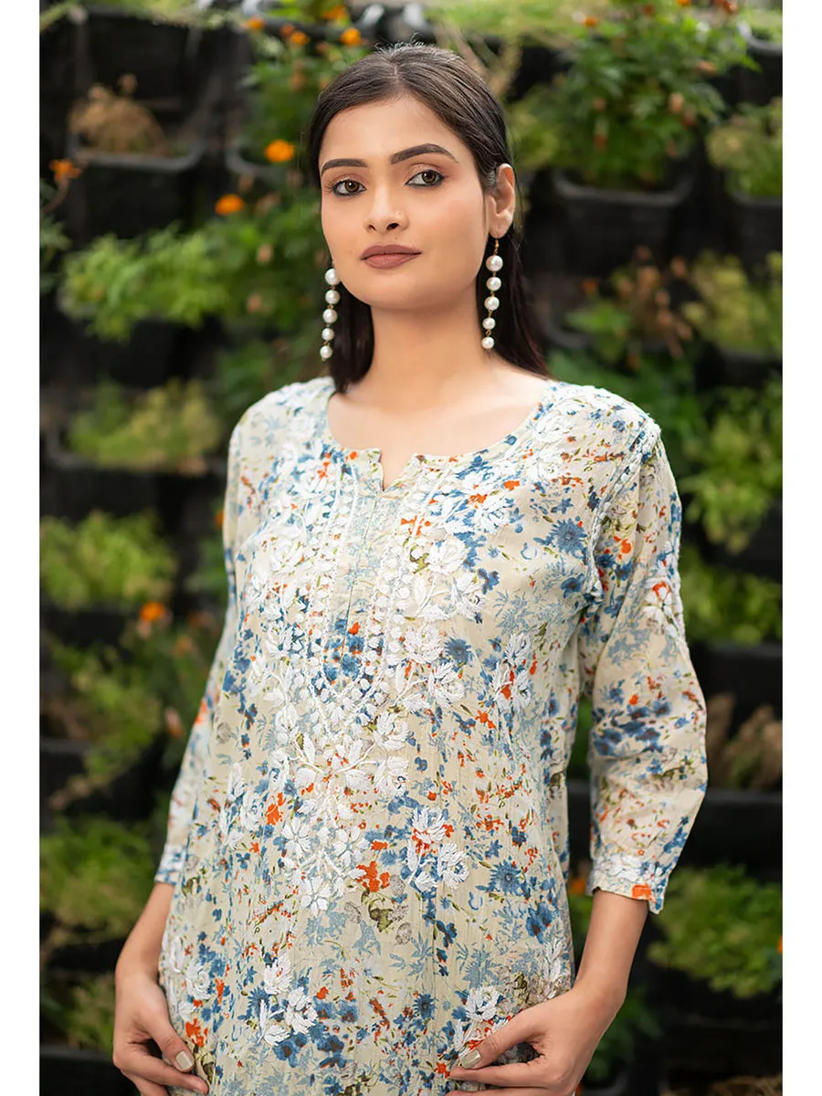 Maira Floral Chikankari Mulmul Co-ord Sets