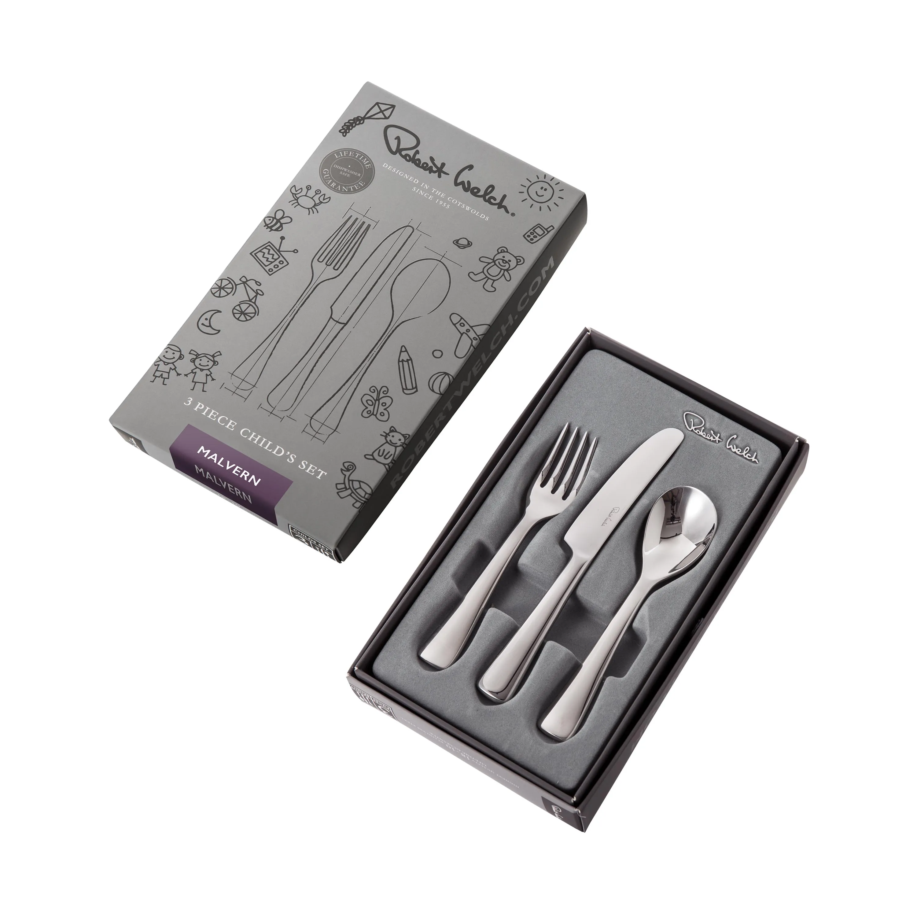 Malvern Bright Children's Cutlery Set, 3 Piece