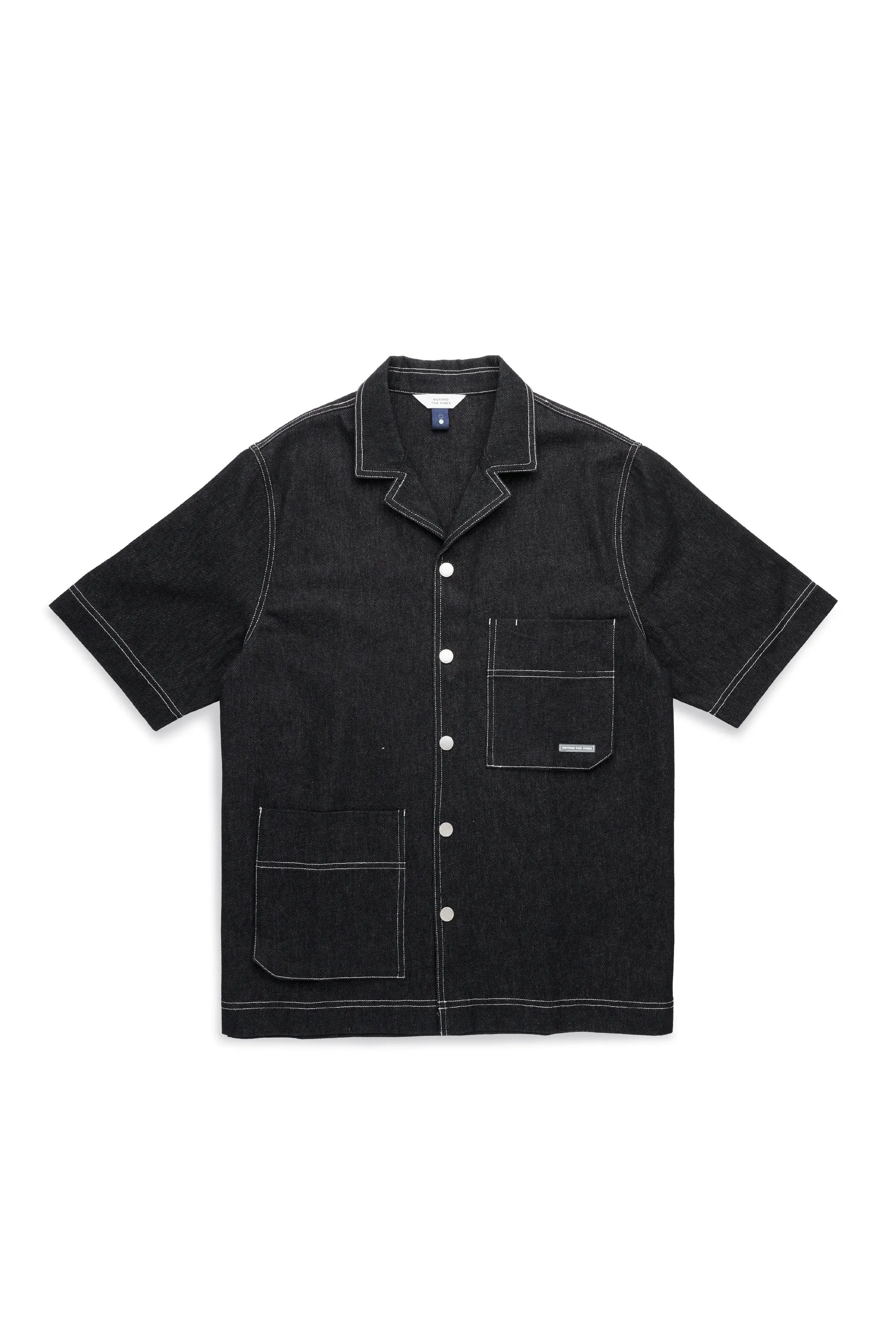 Mens Camp Collar Denim Shirt