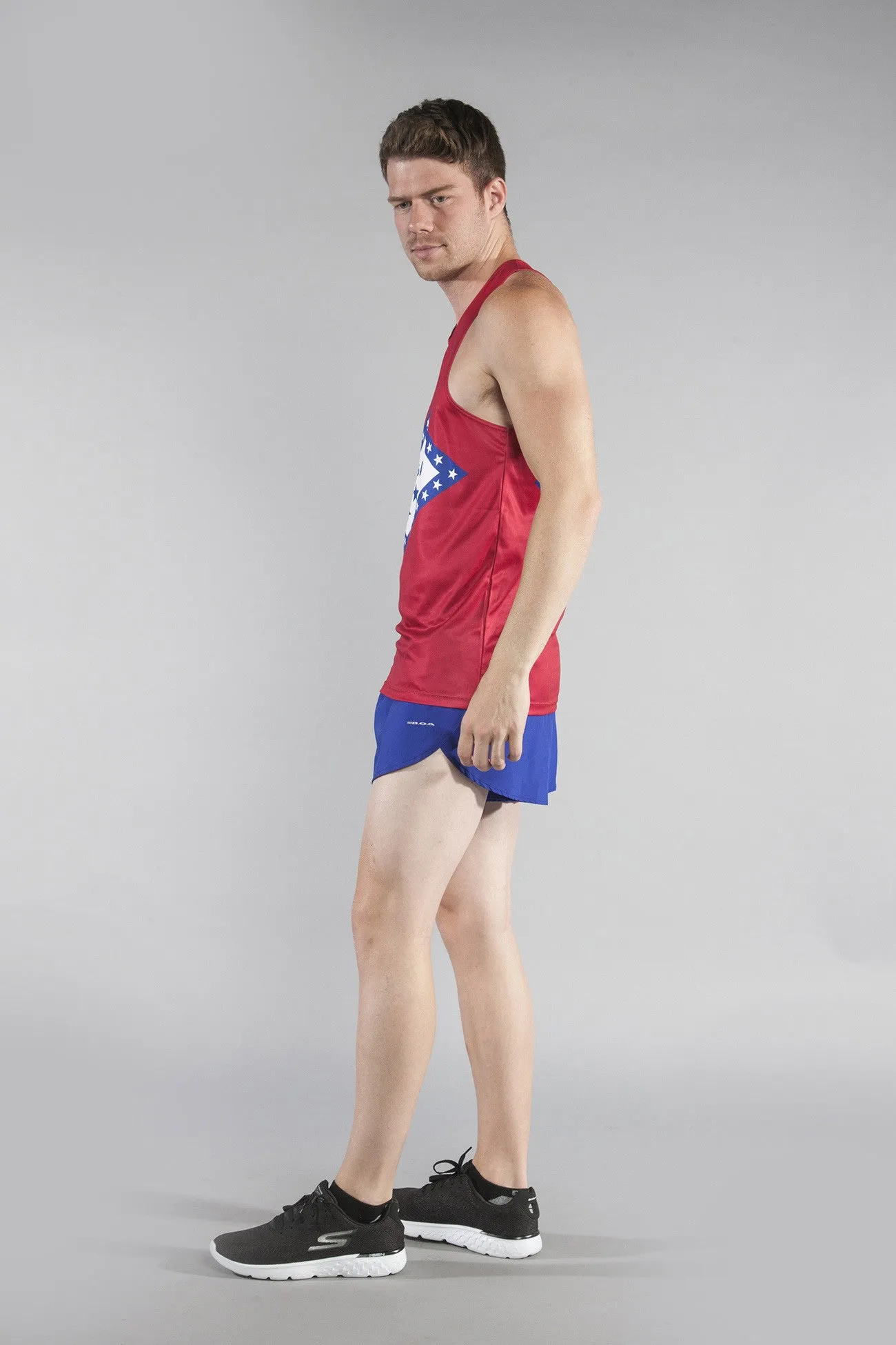 Men's Printed Singlet- Arkansas