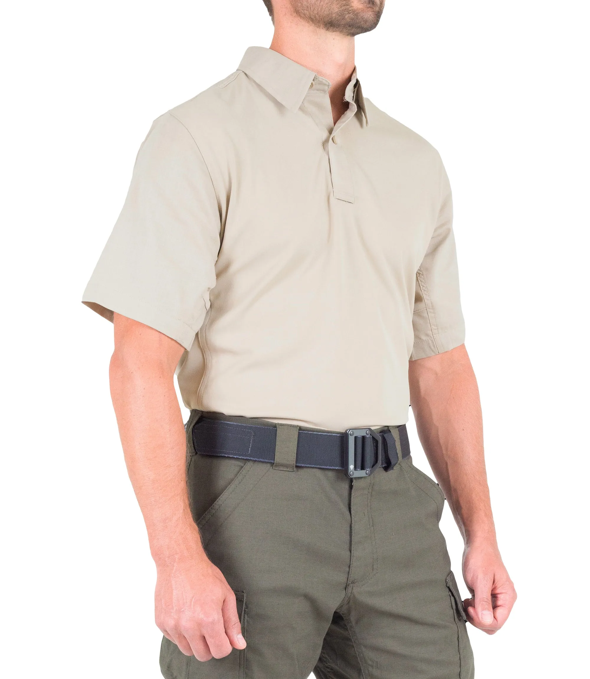 Men's V2 Pro Performance Short Sleeve Shirt / Silver Tan