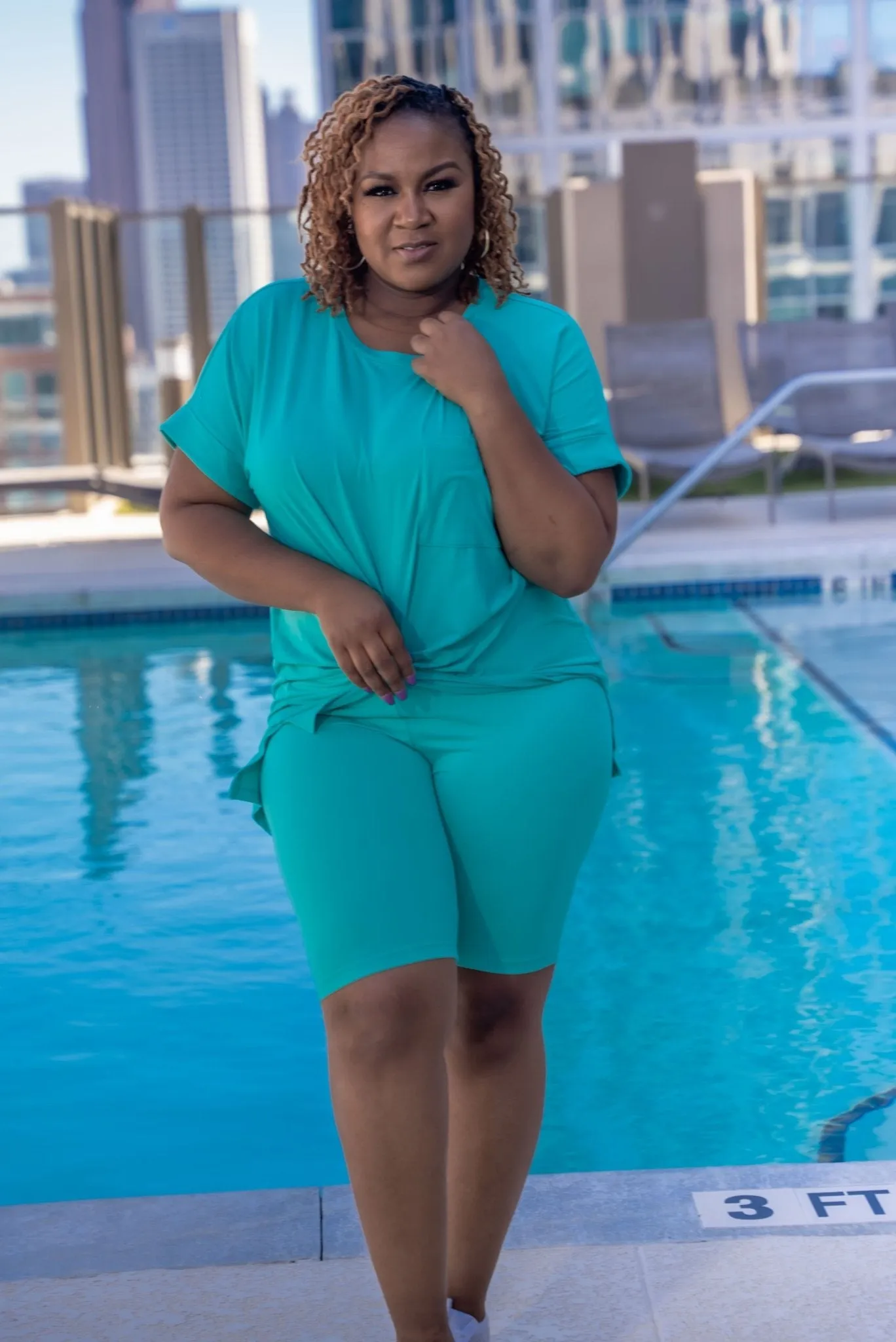 My Every Day Vibe ICE Blue mini skirt and top set