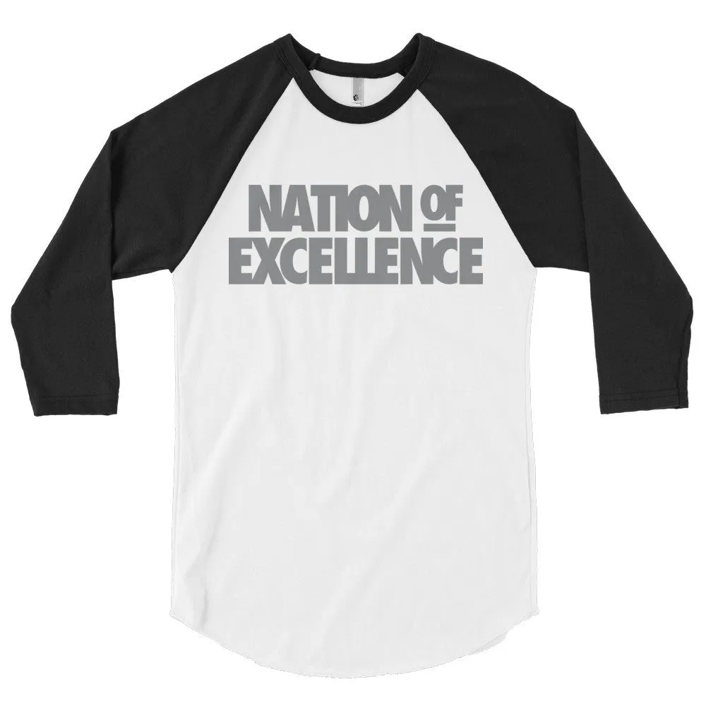 Nation of Excellence - 3/4 sleeve raglan shirt