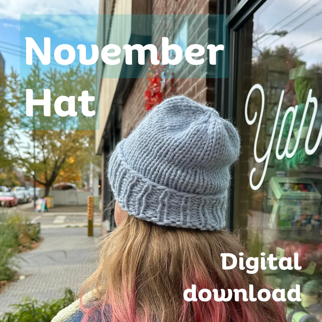 November Toque, a No-DPN Hat Pattern